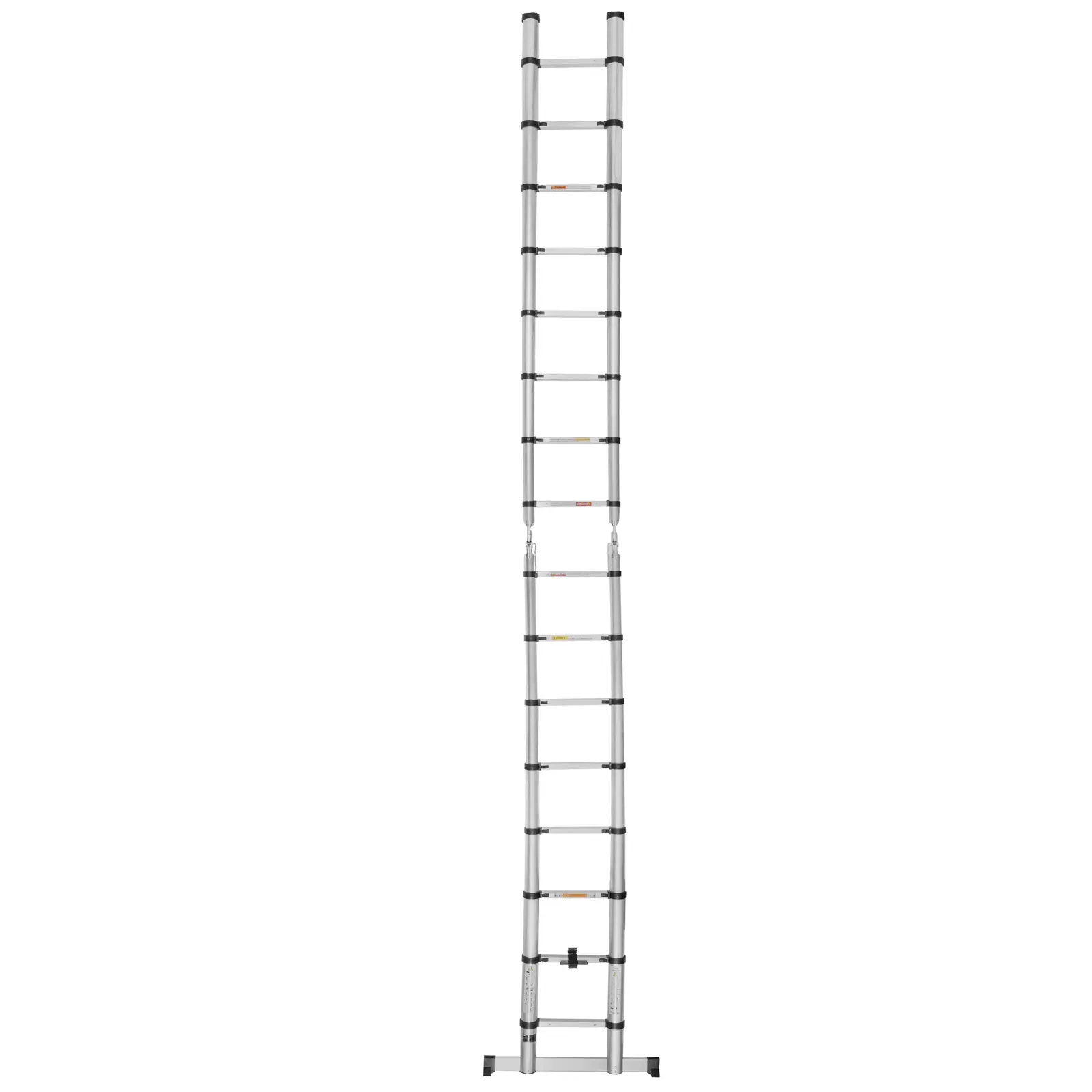 Échelle pliante télescopique - 16 marches - aluminium - hauteur : 0,92 - 2,42/5 m