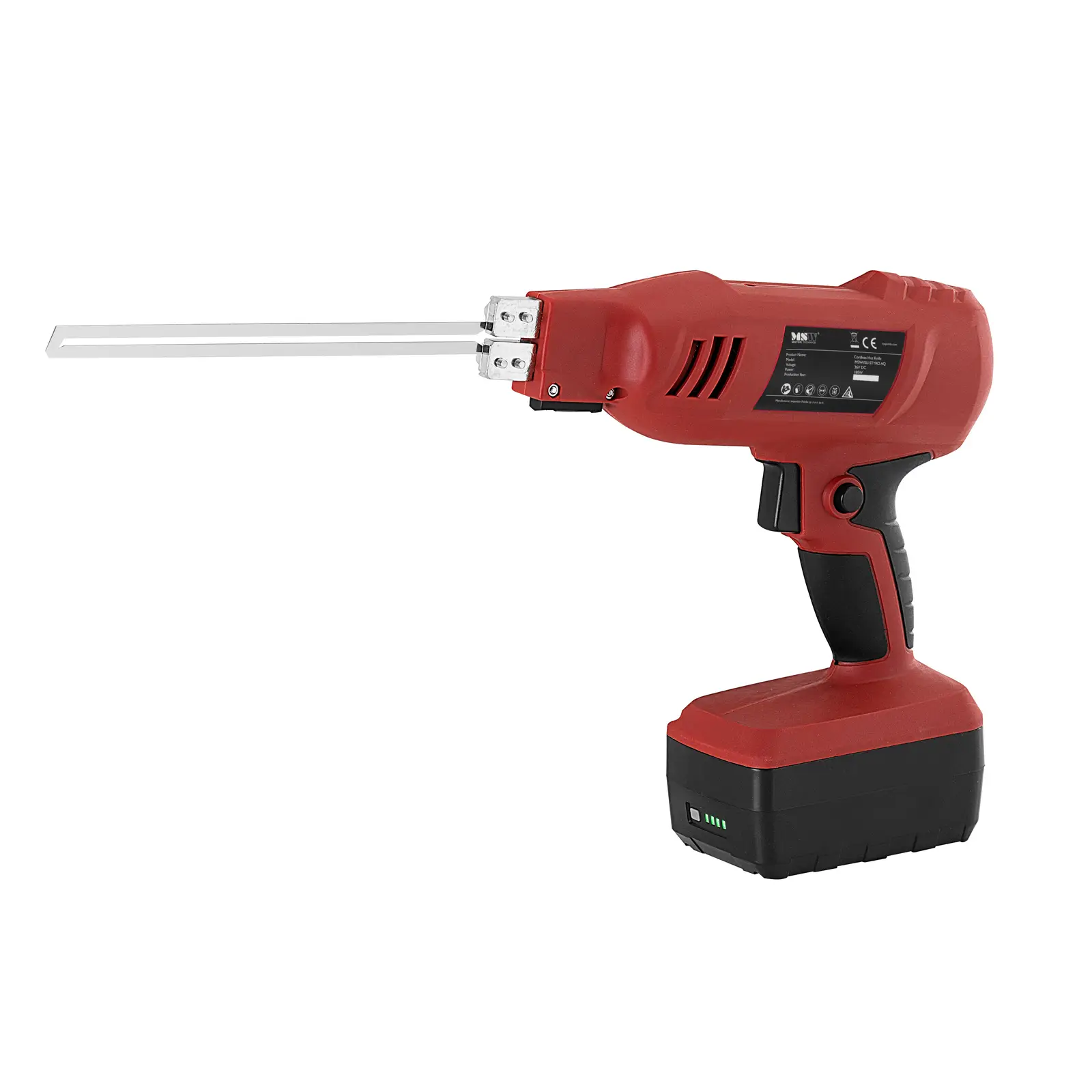 Řezačka polystyrenu - dobíjecí baterie - 180 W - 500 °C - do 200 mm (Materiál: Ušlechtilá ocel)