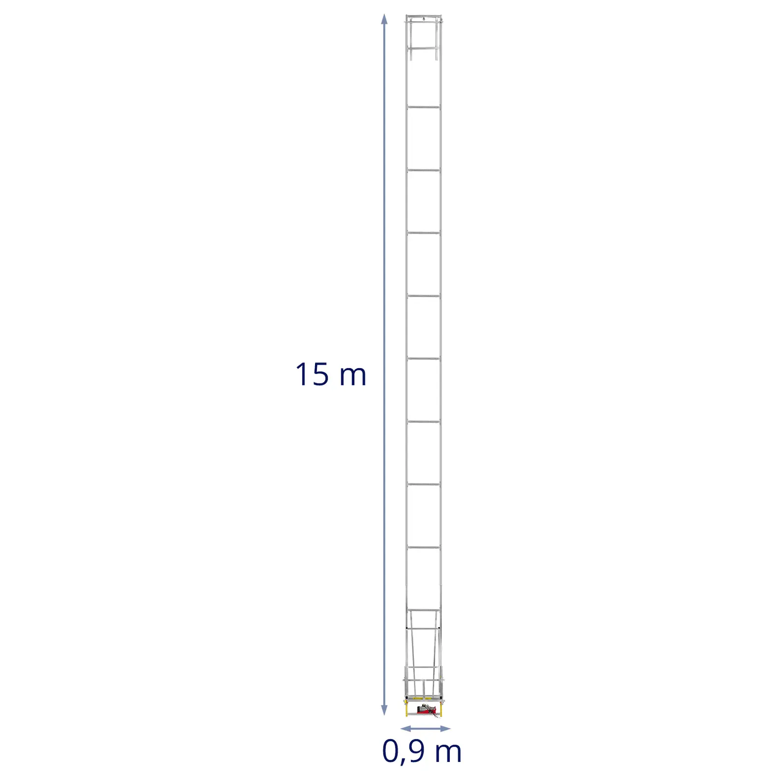 Elevatore a scala - 15 m - Fino a 200 kg - Costruzione verticale anche per tetti piatti - 1