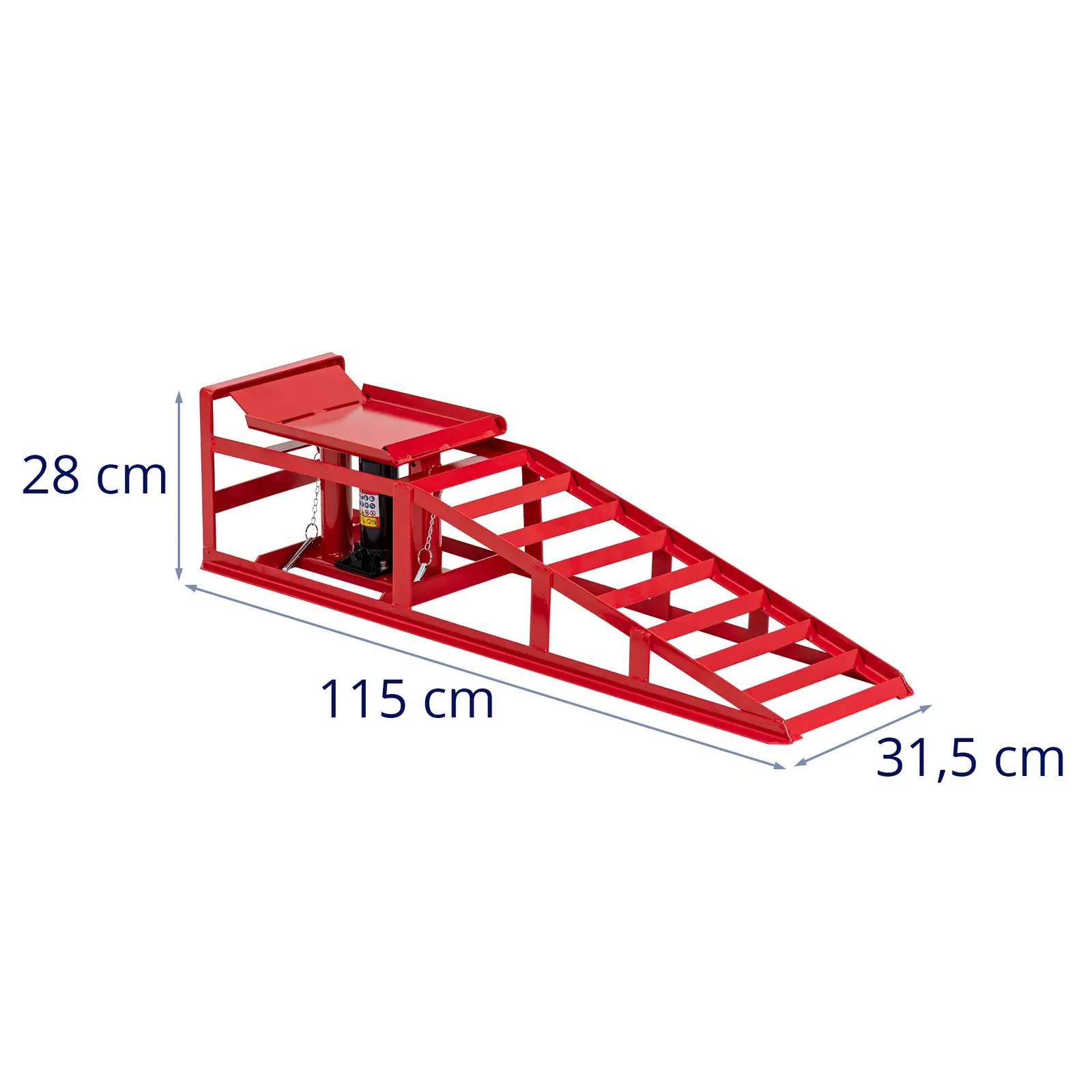 Rampe de levage hydraulique - Jusqu'à 2 000 kg - Hauteur 235 à 325 mm - Lot de 2 (Dimensions de la plateforme [cm]: 24 x 24)