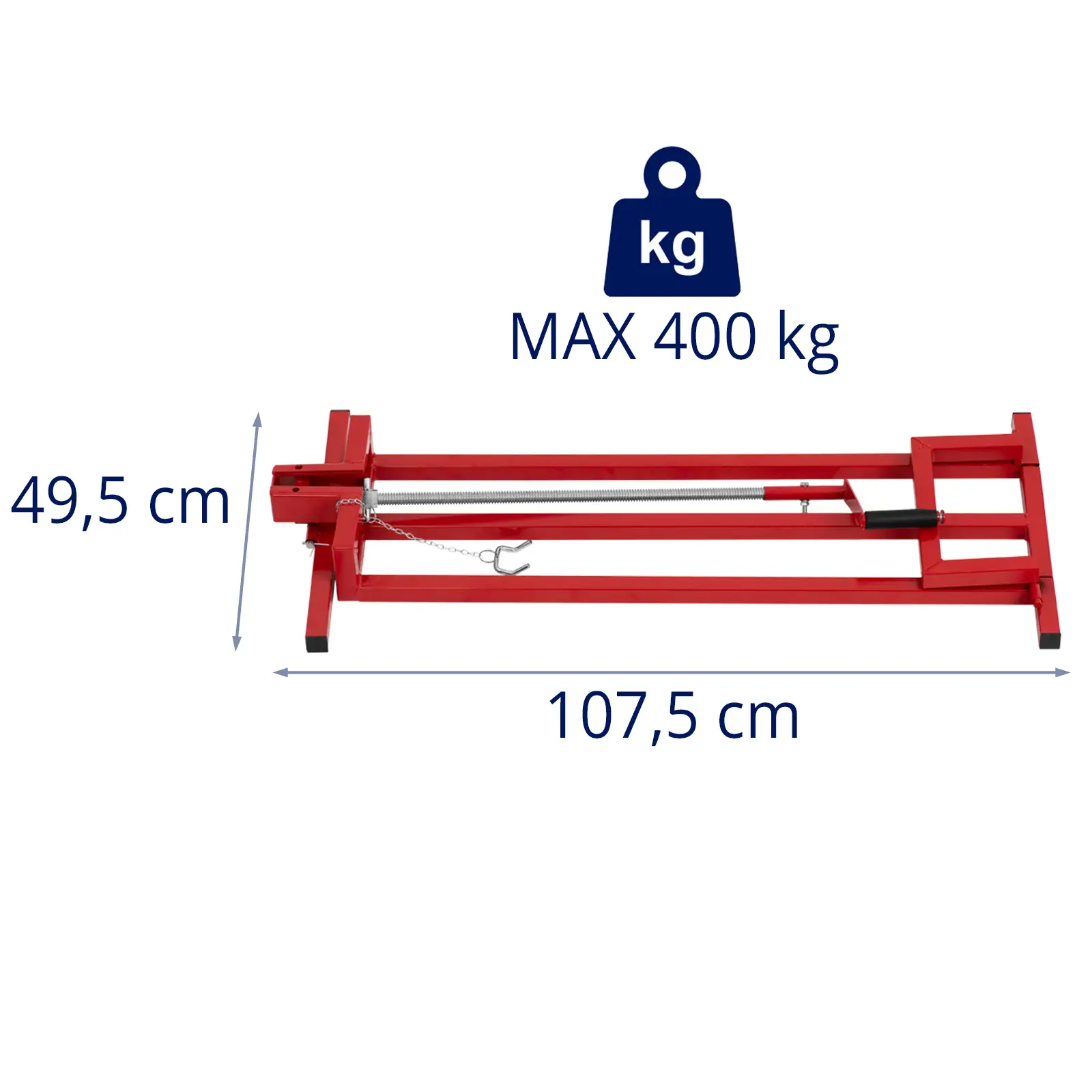 Zvedák na zahradní traktor - do 45° - 400 kg (Nastavitelný úhel [°]: 45)