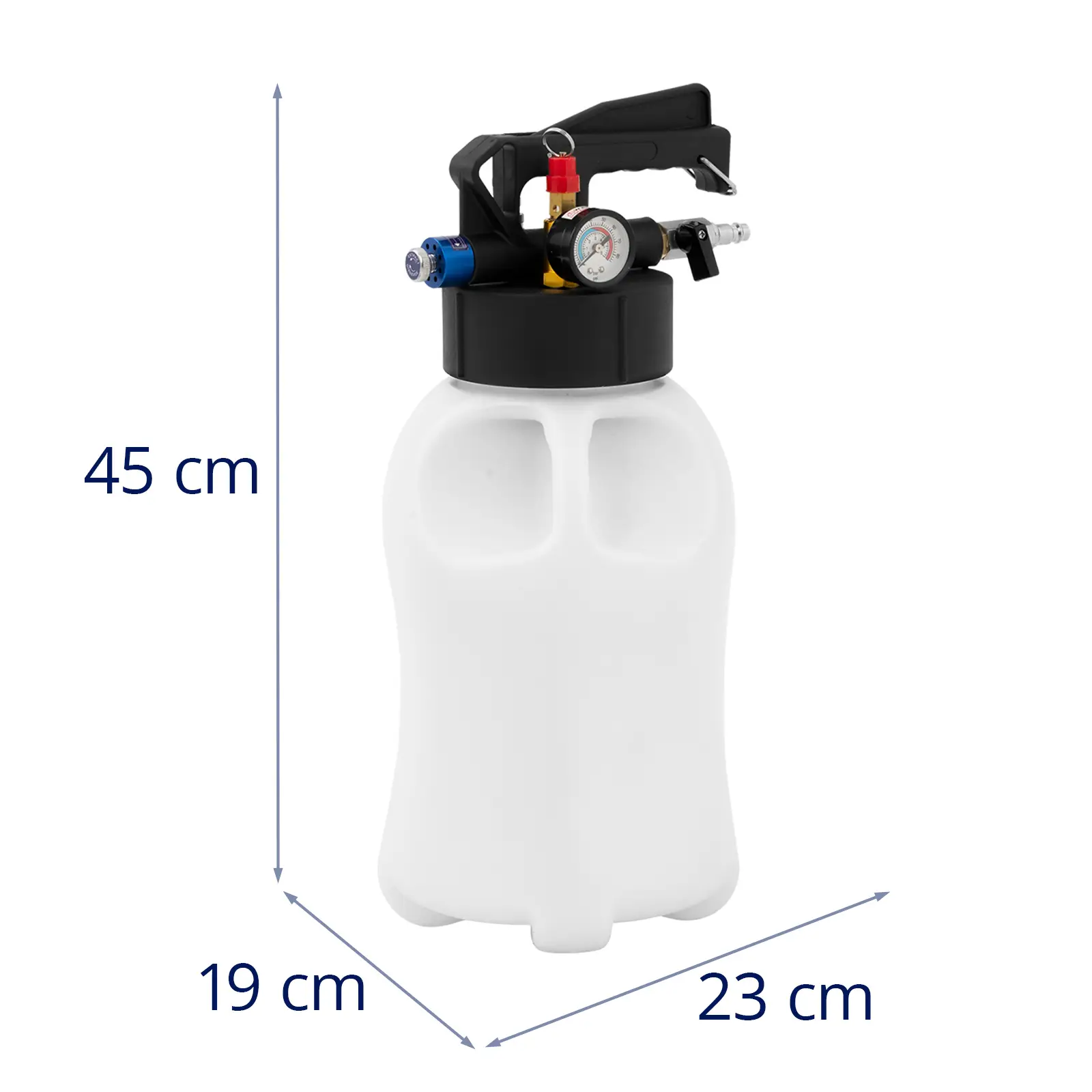 Plnička na olej - 6 l - 8 adaptérů (Barva: Černá)
