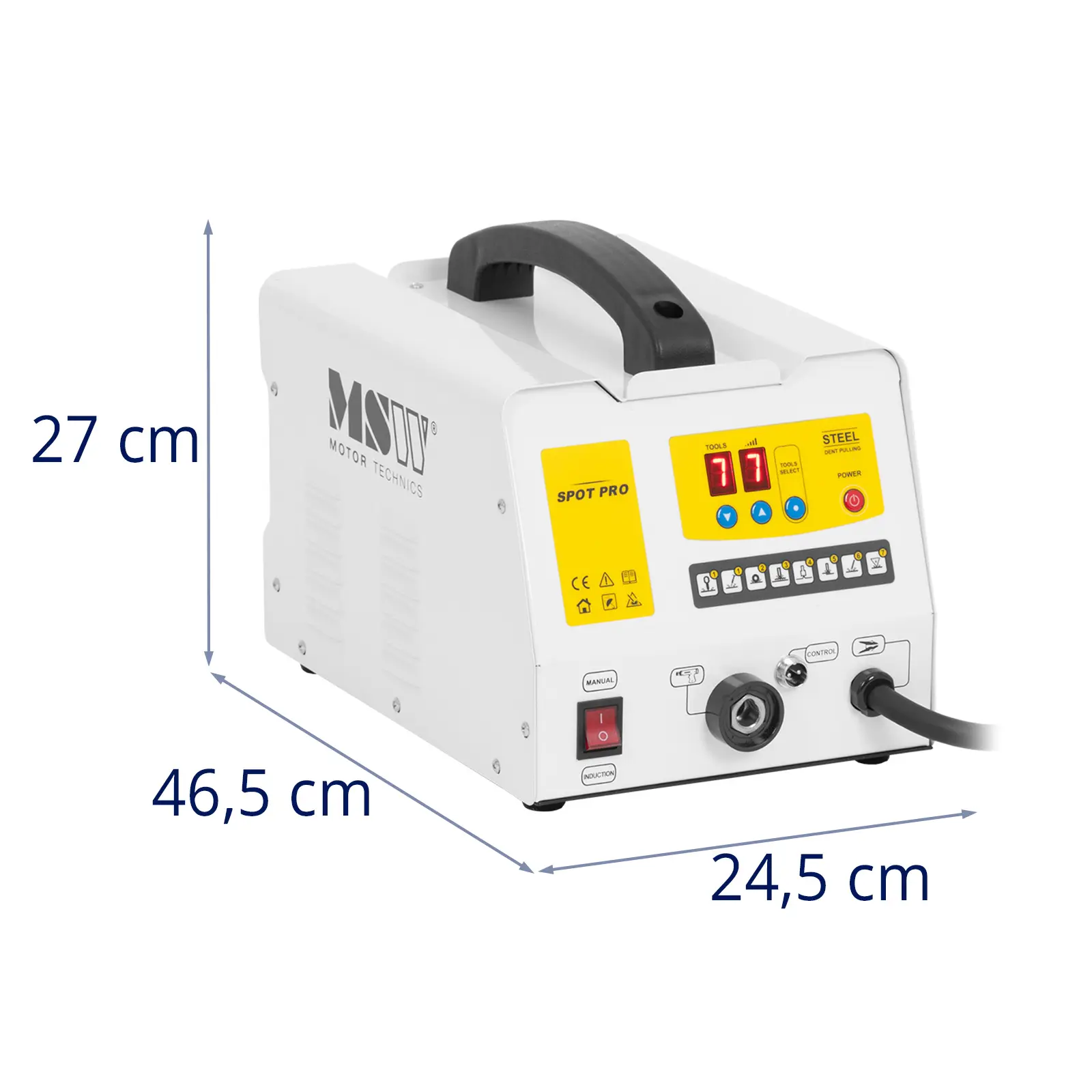 Ponthegesztő - 6800 A - 230 V - komplett készlet tartozékokkal