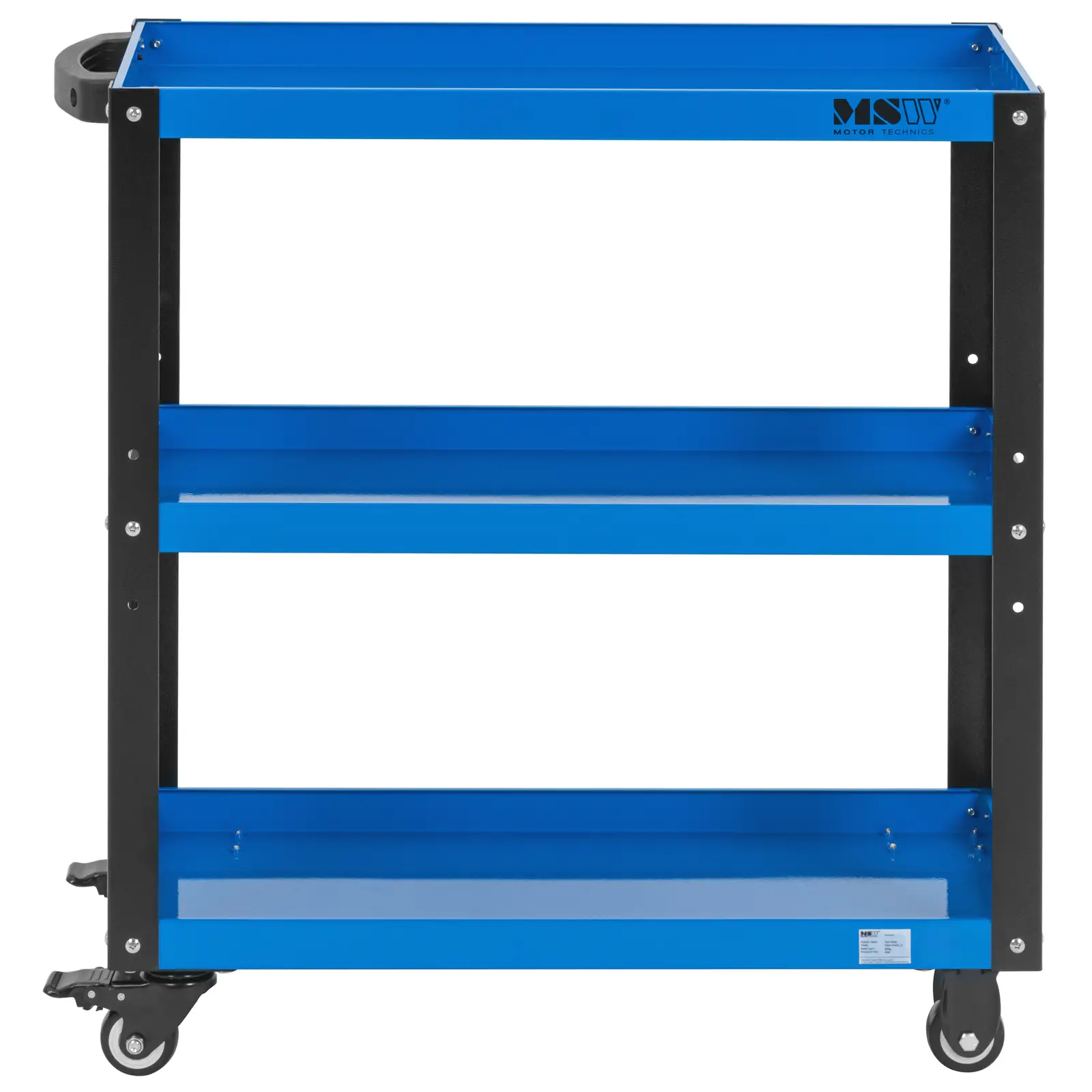 Servante d'atelier - acier - jusqu'à 500 kg - avec frein de roue (Poignée: Oui)