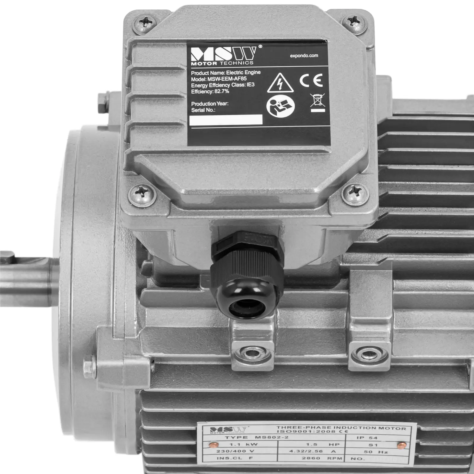 Asynchronní motor - třífázový - 1,1 kW - 2 870 ot/min - 230/400 V - IE3 (Frekvence [Hz]: 50)