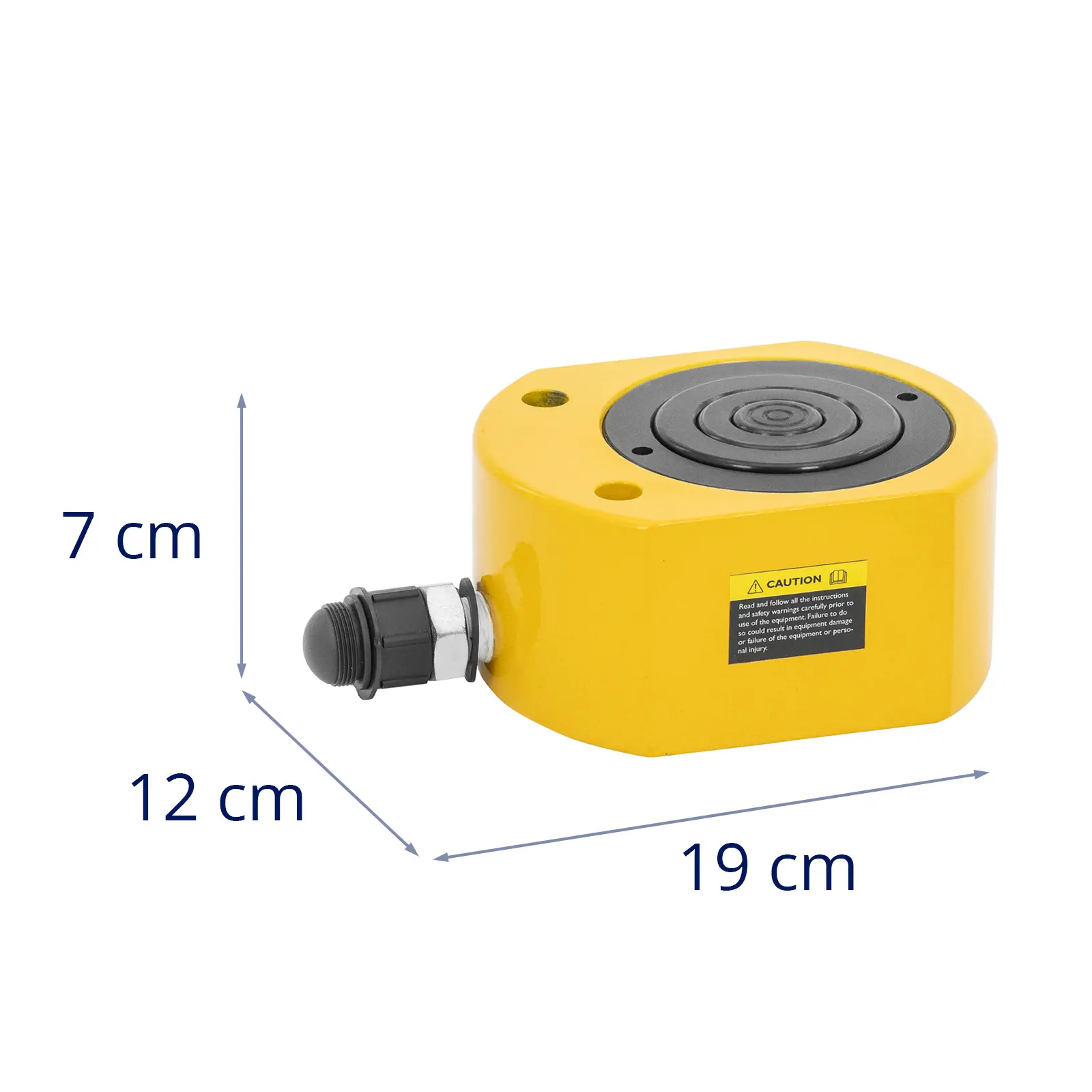 Dvojčinný hydraulický válec - 50 t - 75 mm (Výška válce: 70 mm)