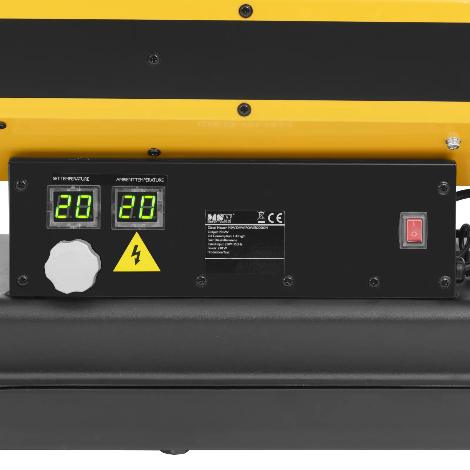 Canon à air chaud diesel - 20 kW - 12 l (Débit d'air: 590 m³/h)
