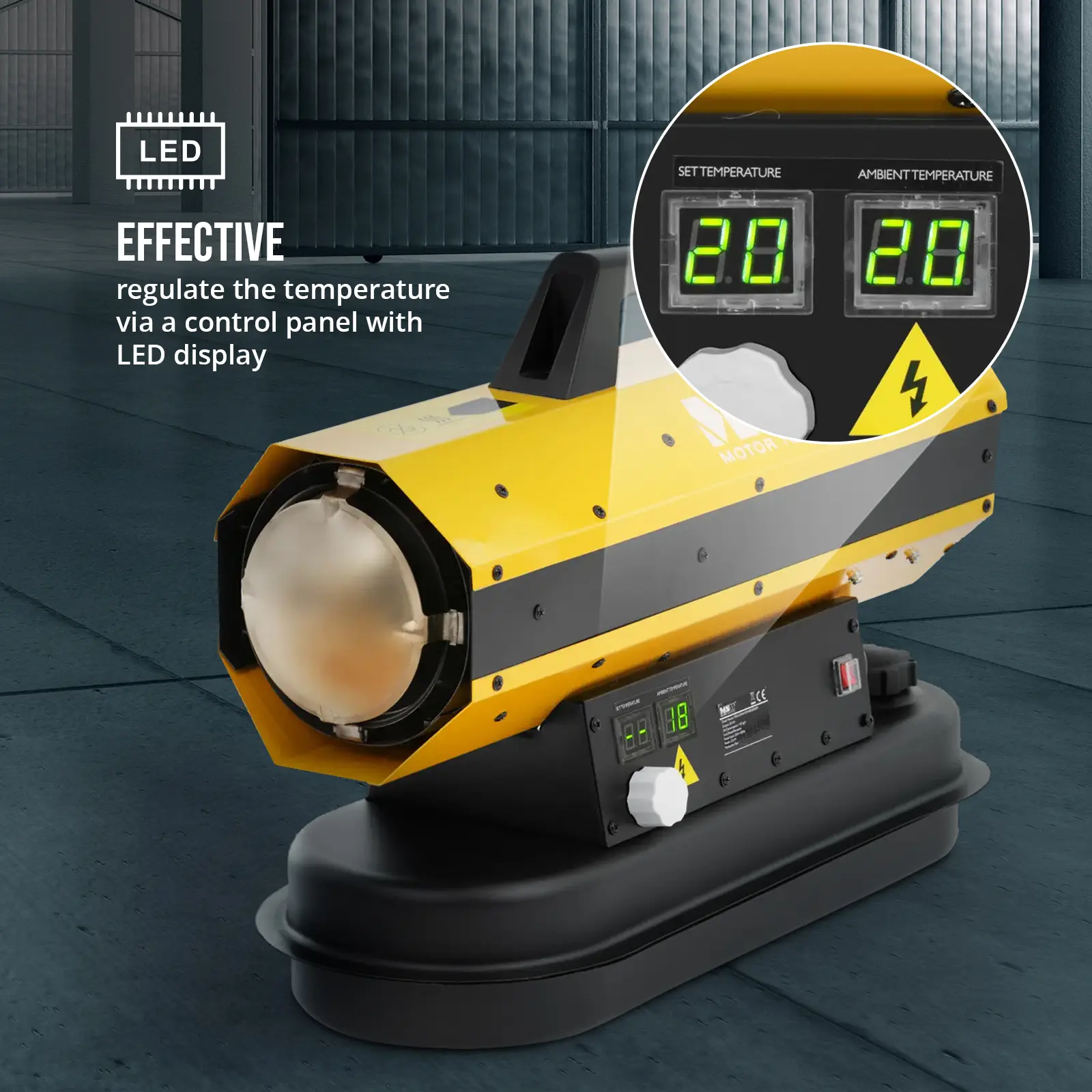 Încălzitor diesel - 20 kW - 12 l - ECO series (Debit de aer: 590 m³/h)