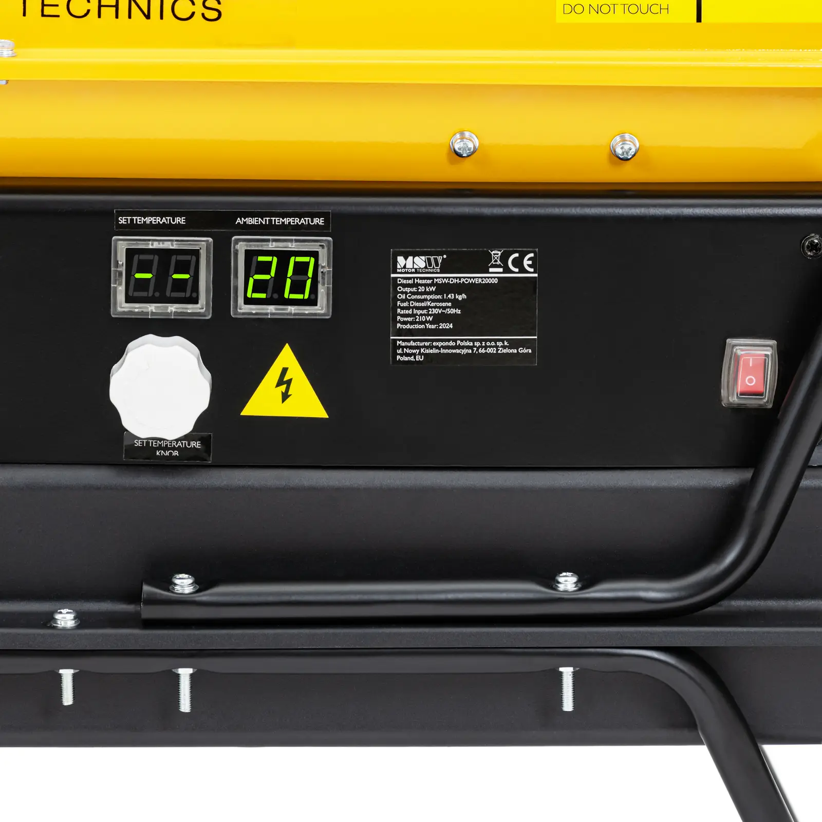 Naftové topidlo s podvozkem - 20 kW - 18 l (Průtok vzduchu: 600 m³/h)