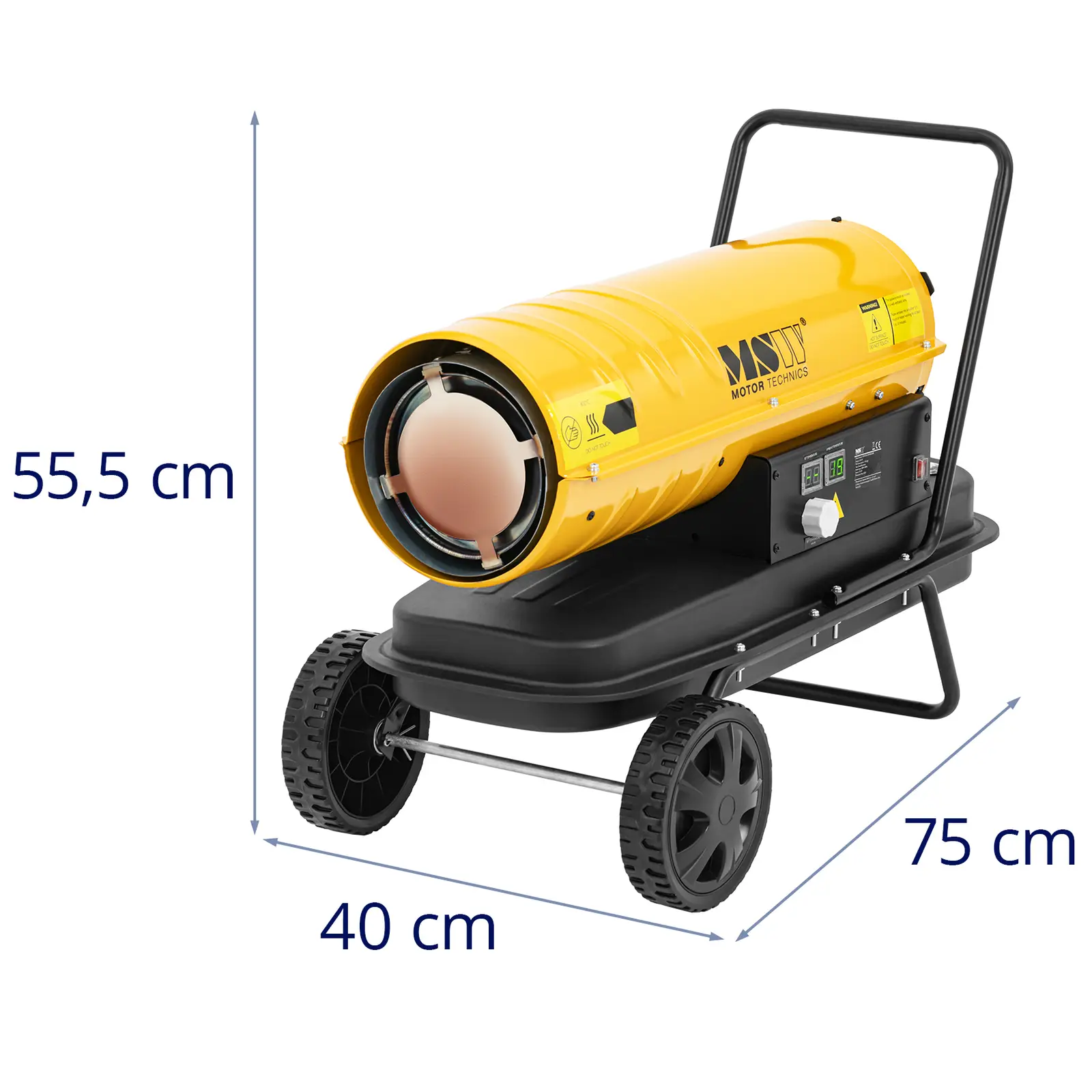 Naftové topidlo s podvozkem - 20 kW - 18 l (Objem nádoby: 18 l)
