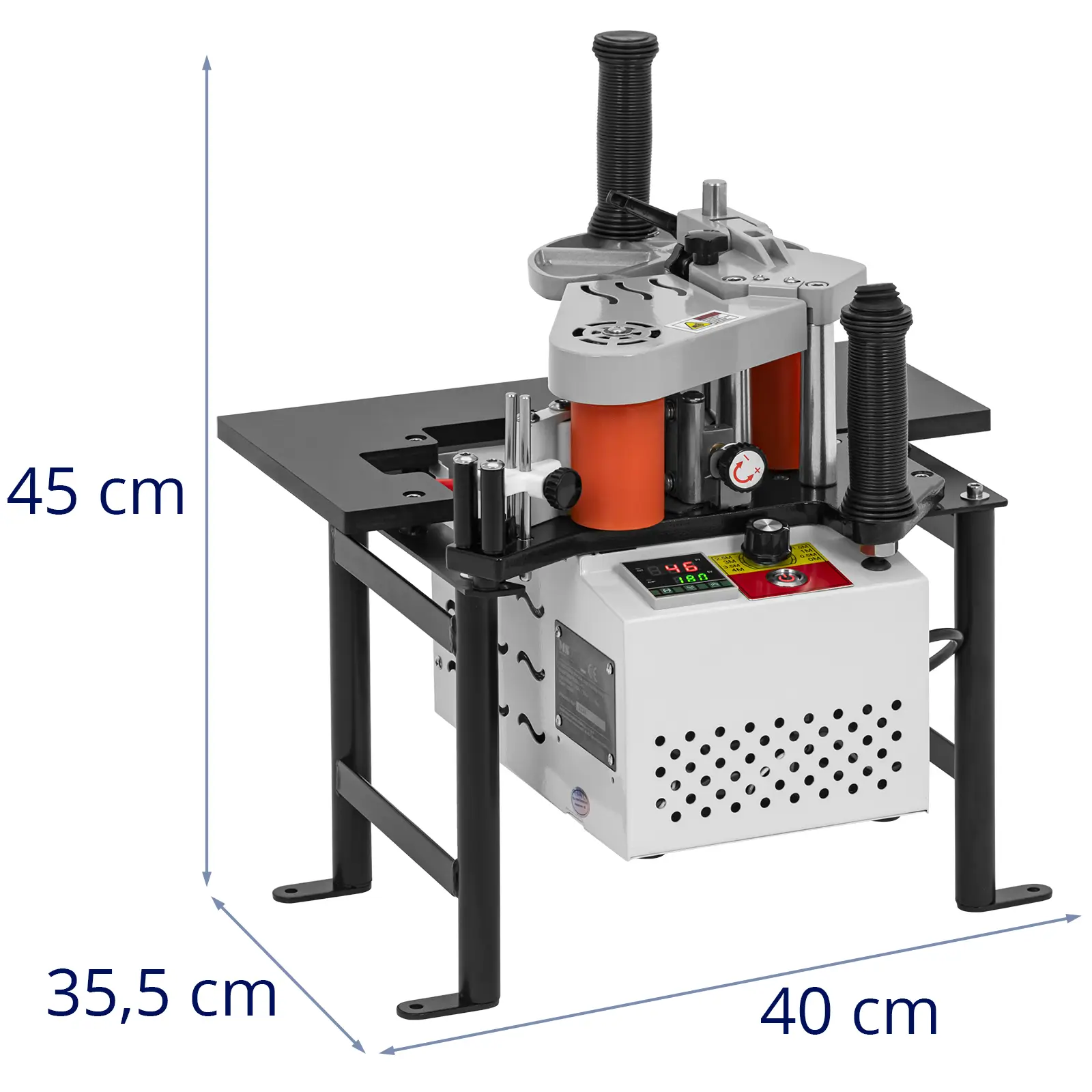 Mobil kantlimemaskine - 1000 W - 5 m/min fremføringshastighed - 120 - 180 °C