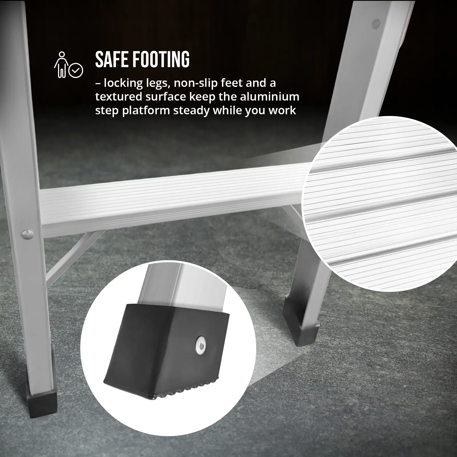 Arbeitsplattform - 99 x 30,5 cm - faltbar (Material: Aluminium)
