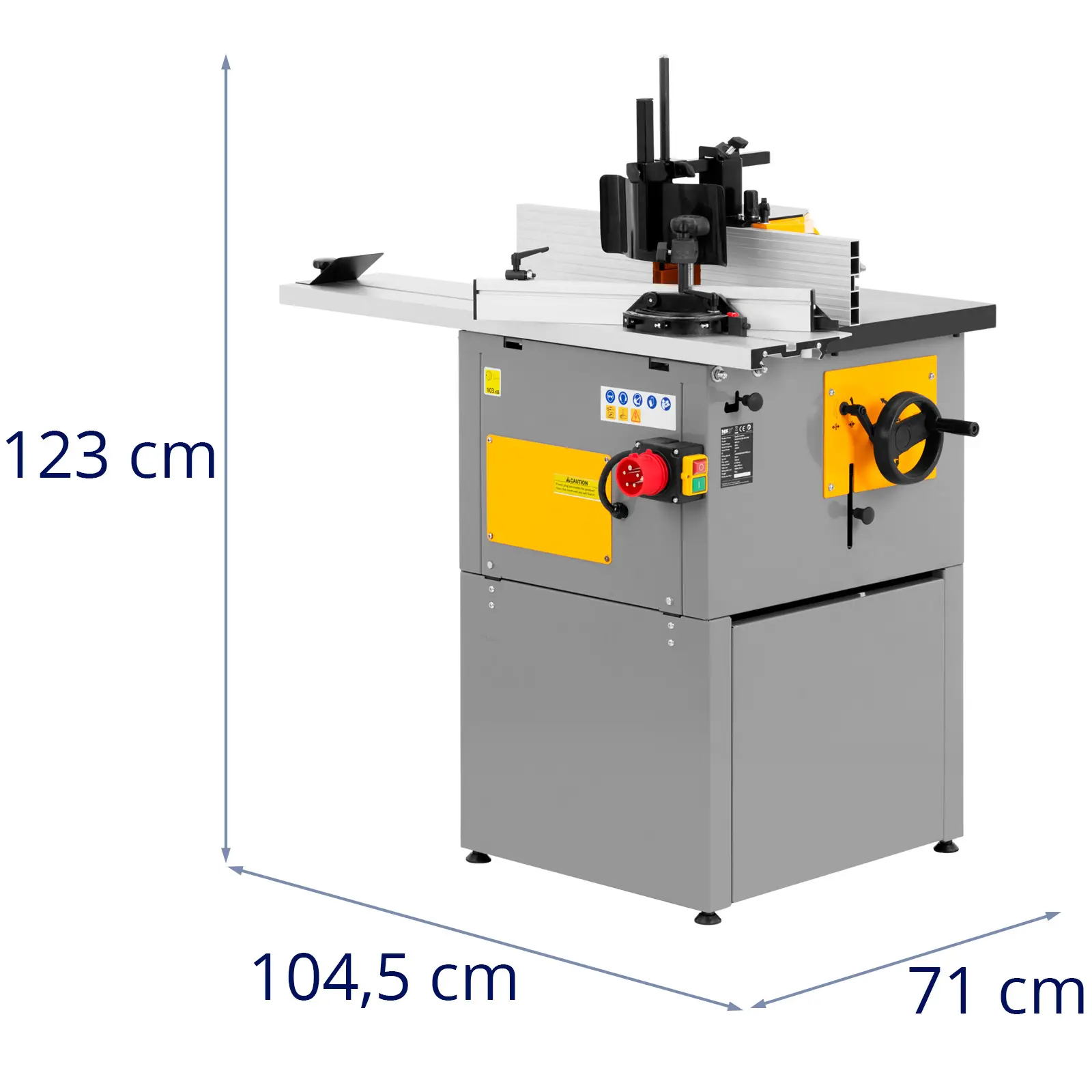Toupie à bois - 1 500 W - 400 V (Vitesse nominale [tr/min]: 1400 / 4000 / 6000 / 9000)