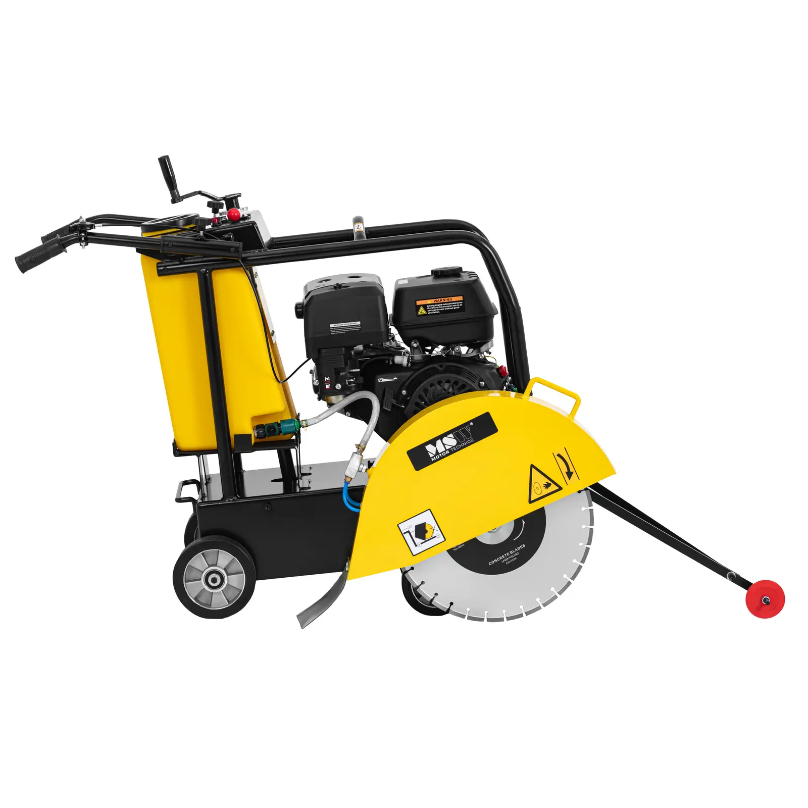 Scie à sol - 13 CV - avec 3 lames circulaires (Capacité du réservoir à carburant: 6.5 l)