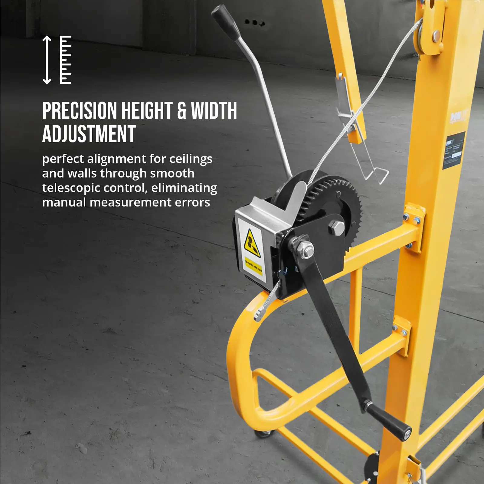 Ridicător pentru plăci de gips-carton - 65 kg - până la 4 m (Rotație [°]: 360)