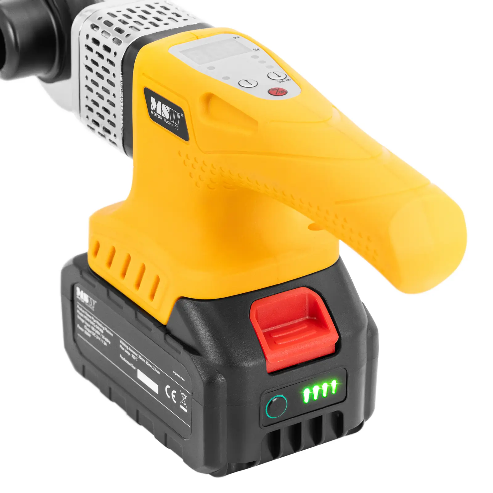 Svářečka na plasty - aku - 350 W - 20 až 32 mm - do 320 °C (Materiál: Hliník)