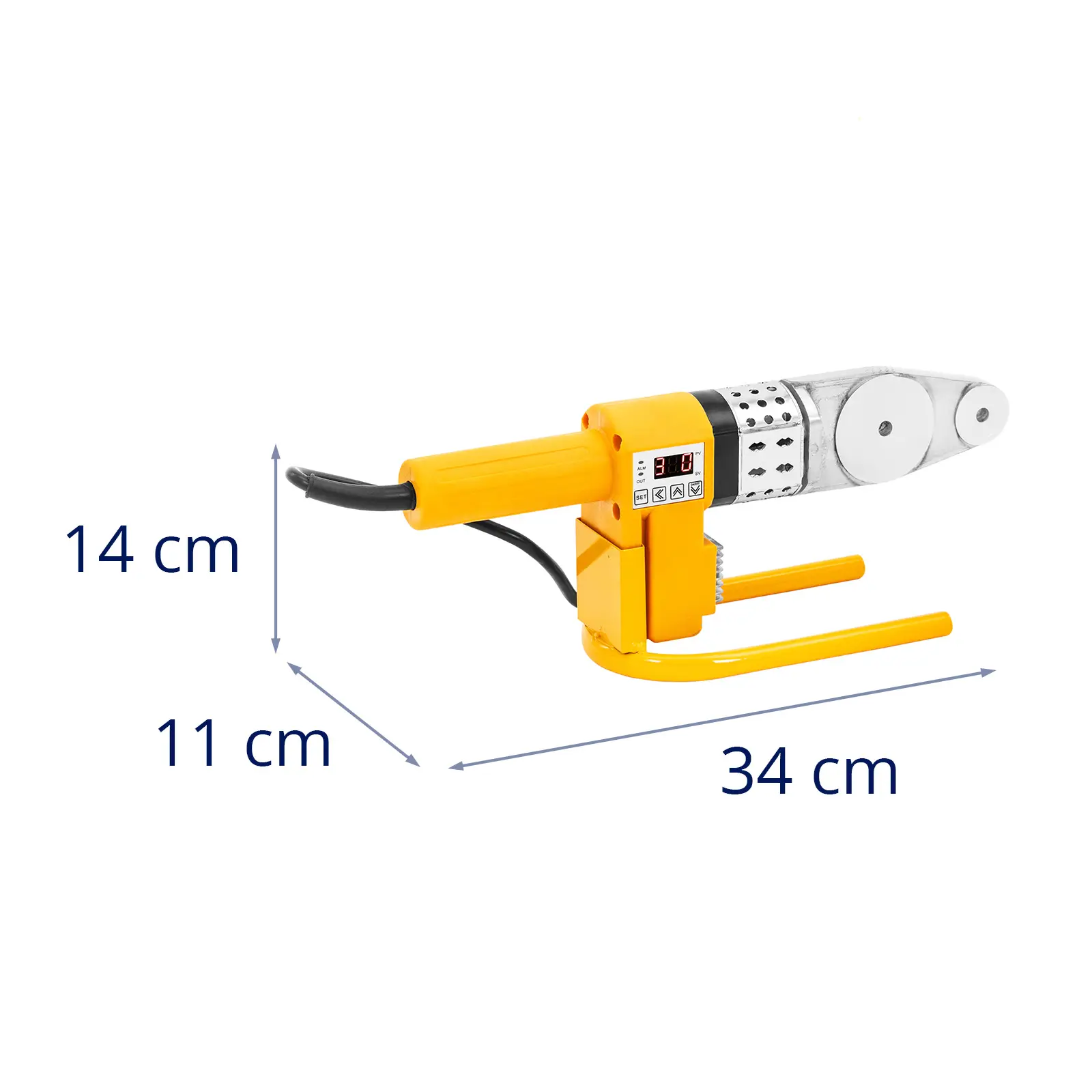 Svářečka na plasty - 800 W - 20 až 32 mm - do 300 °C - digitální displej (Průměr svařování [mm]: 20, 25, 32)