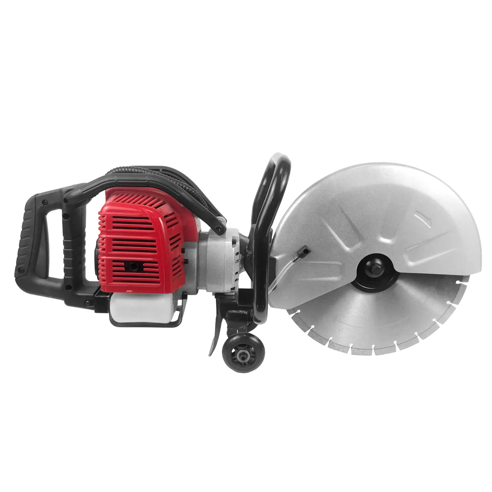 Sierra de hormigón - gasolina - 2500 W - profundidad de corte 120 mm (Color: Rojo)