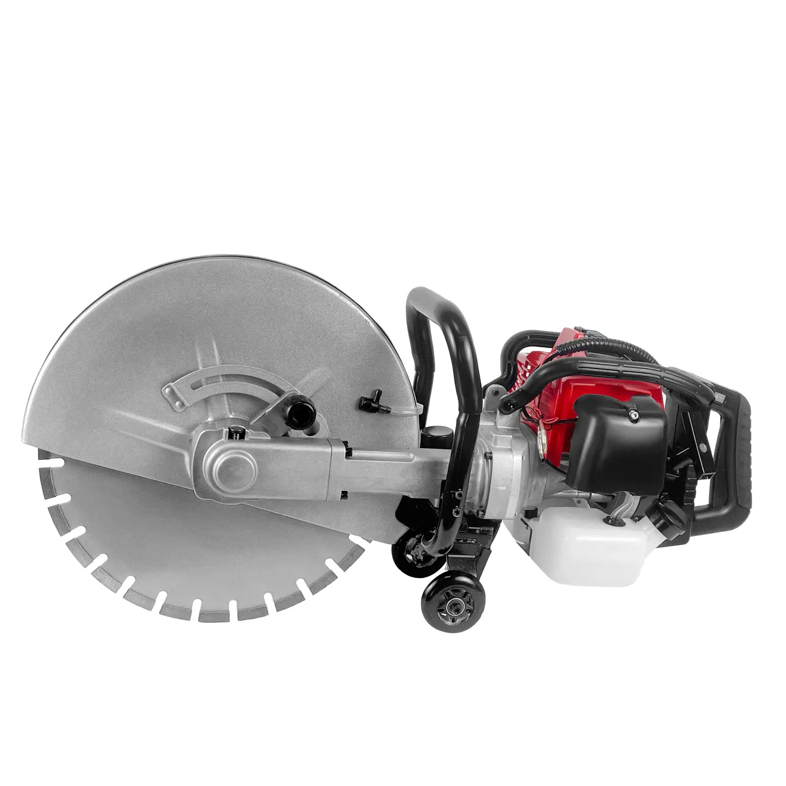 Sega per calcestruzzo - benzina - 3000 W - 155 mm di profondità di taglio (Colore: Nero)