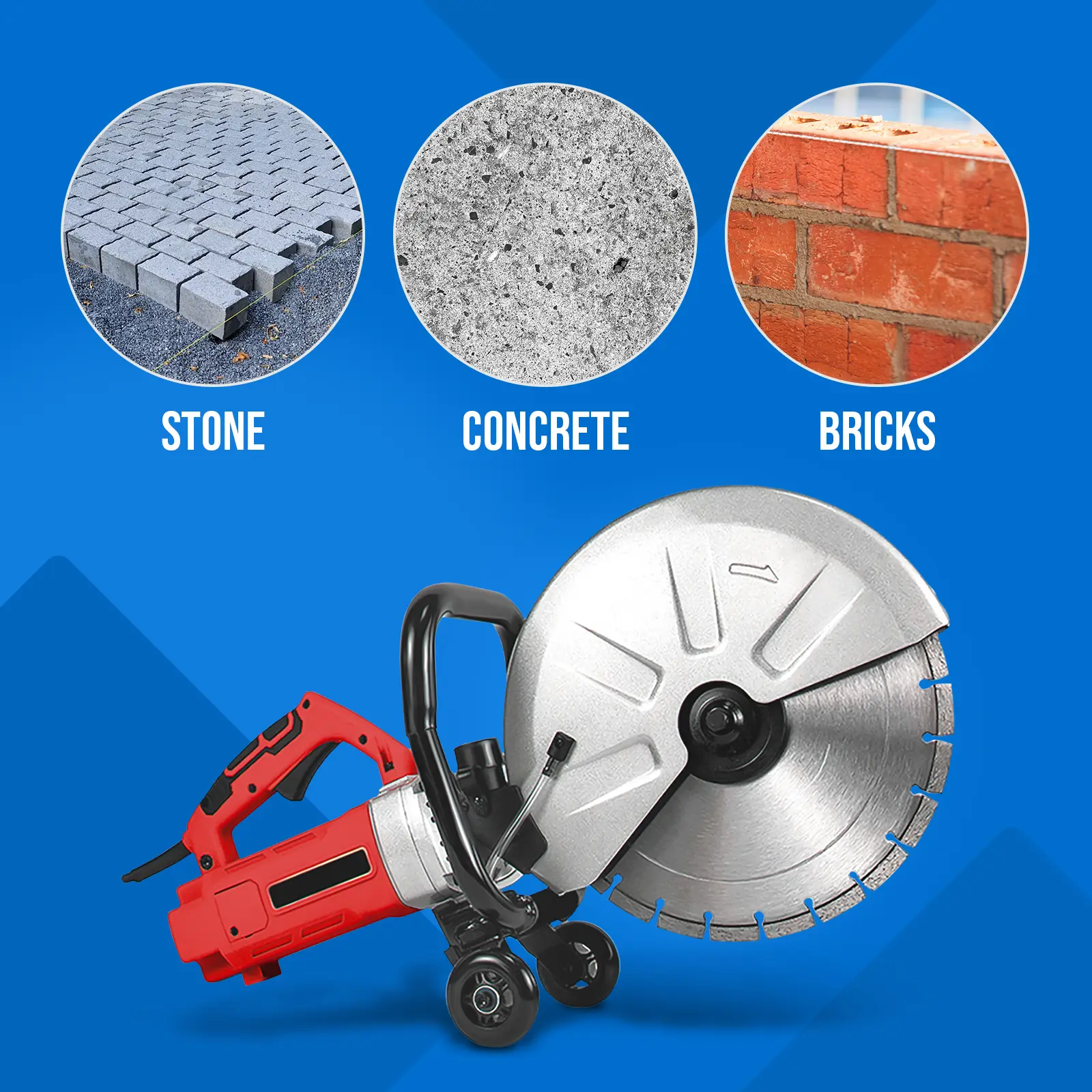 Betonsäge - 3500 W - 155 mm Schnitttiefe (Stromkabel: 2.5 m)