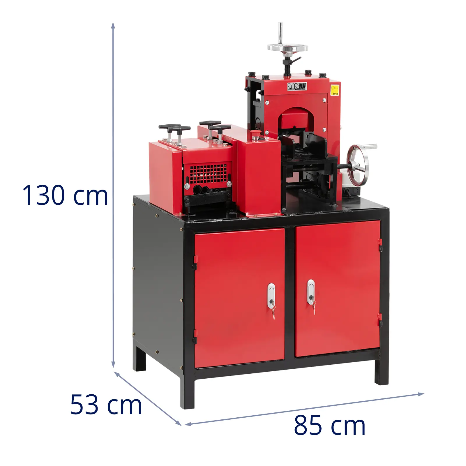 Elektrická loupačka kabelů - 3 000 W - 400 V - 7 vstupů - do 120 mm (Emitovaný hluk: 80 dB)