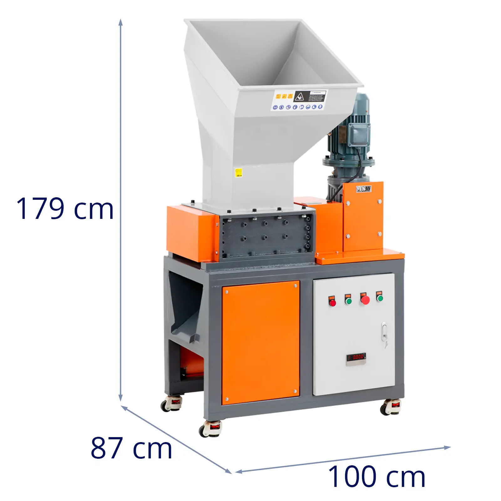 Drtící stroj - 3 000 W - 400 V (Materiál: Uhlíková ocel)