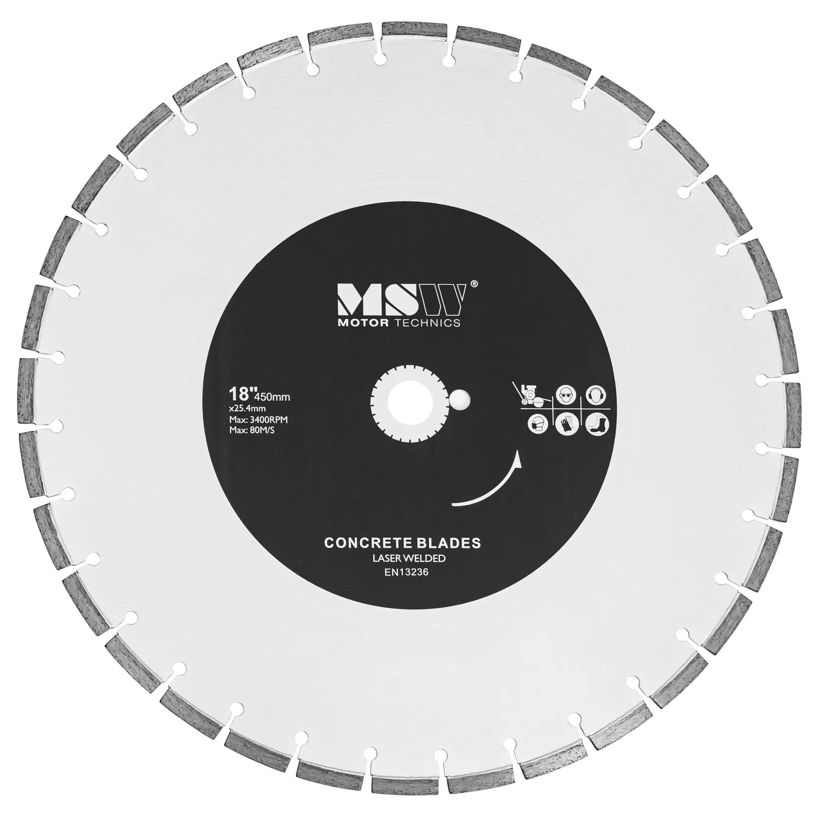 Disque diamant scie circulaire - 450 mm (Diamètre du trou central de la lame de scie [mm]: 25,4)