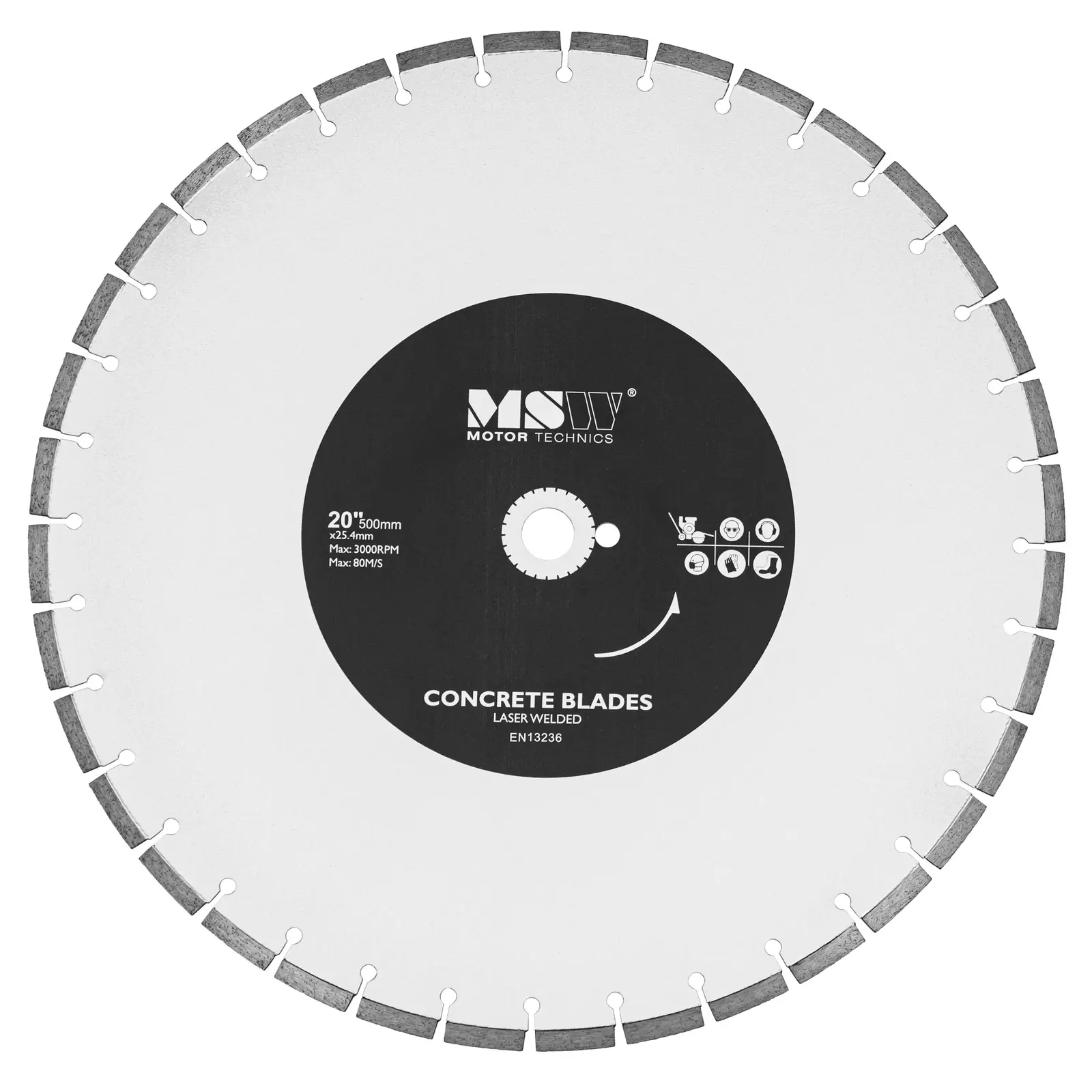 Disque diamant scie circulaire - 500 mm (Diamètre du trou central de la lame de scie [mm]: 25,4)