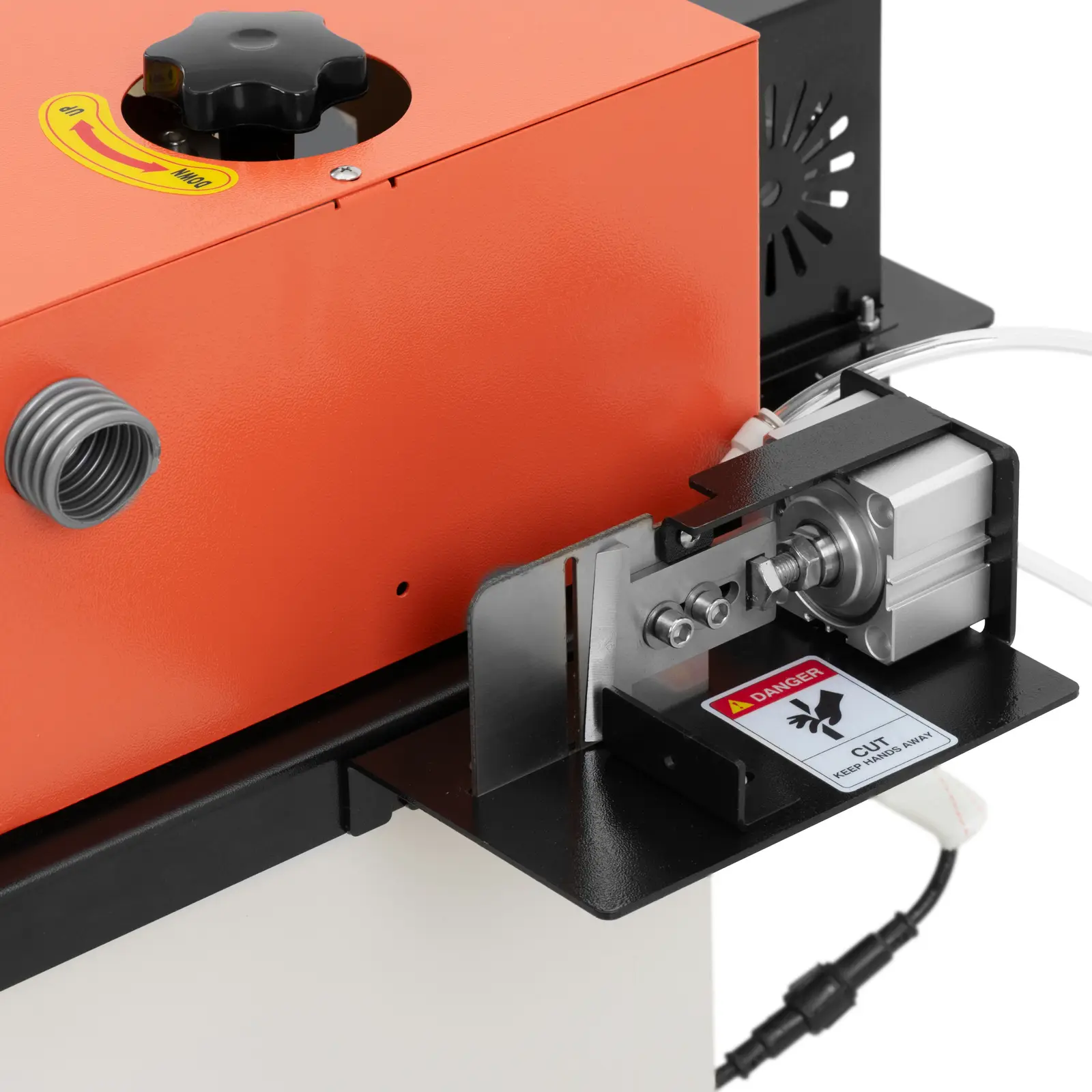 Přenosná olepovačka hran - 2 020 W - 5 m/min - 120–200 °C - s funkcí ořezávání a nožním pedálem (Šířka obrobku min. [mm]: 80)