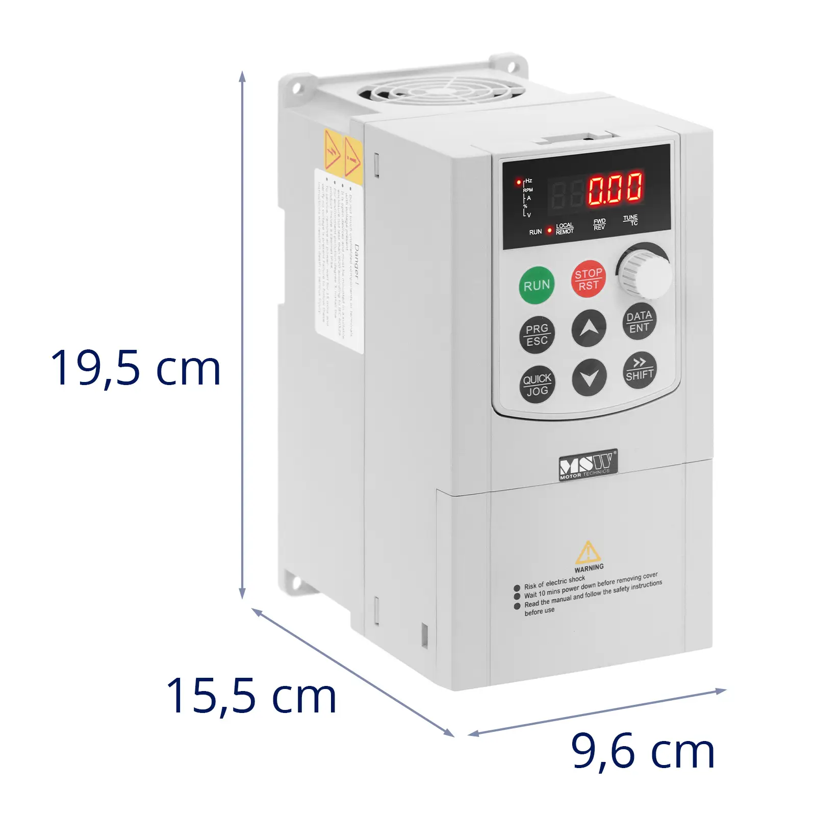 Frekvensomformer - 3700 W - 400 V - 0,1 til 500 Hz - LED