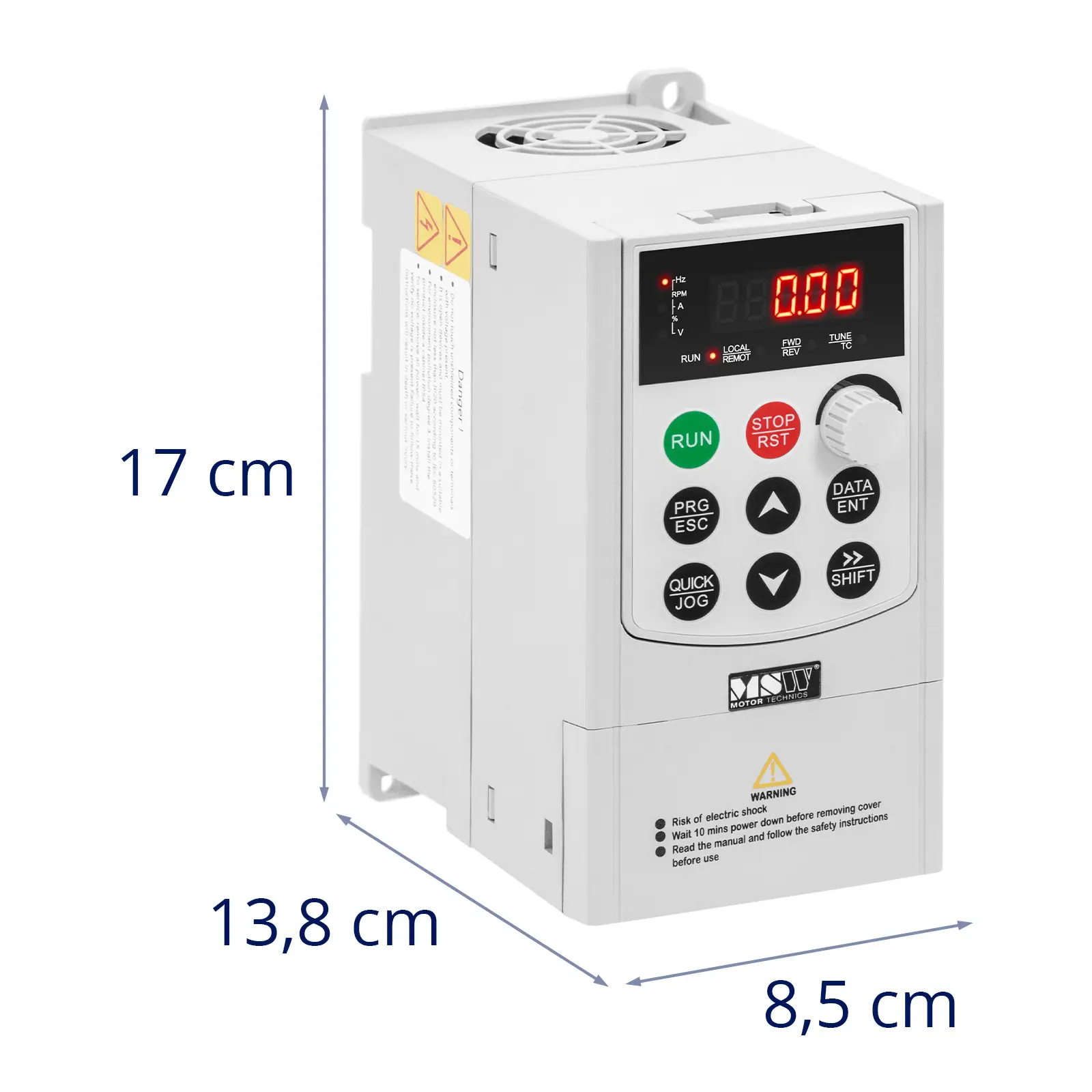 VFD frequentieomvormer - 1500W - 400V - 0,1 tot 500Hz - LED