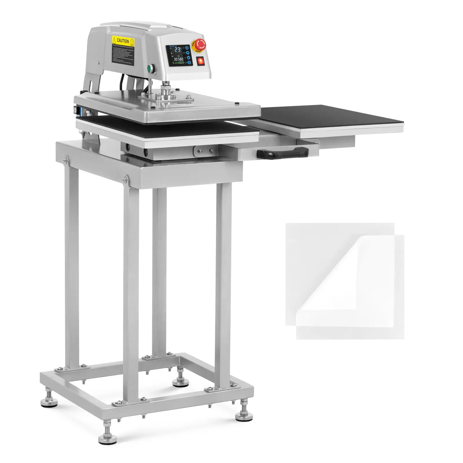 Antrieji gamyklos produktai Pneumatinis terminis presas - dvigubas - 40 x 50 cm - su pagrindu