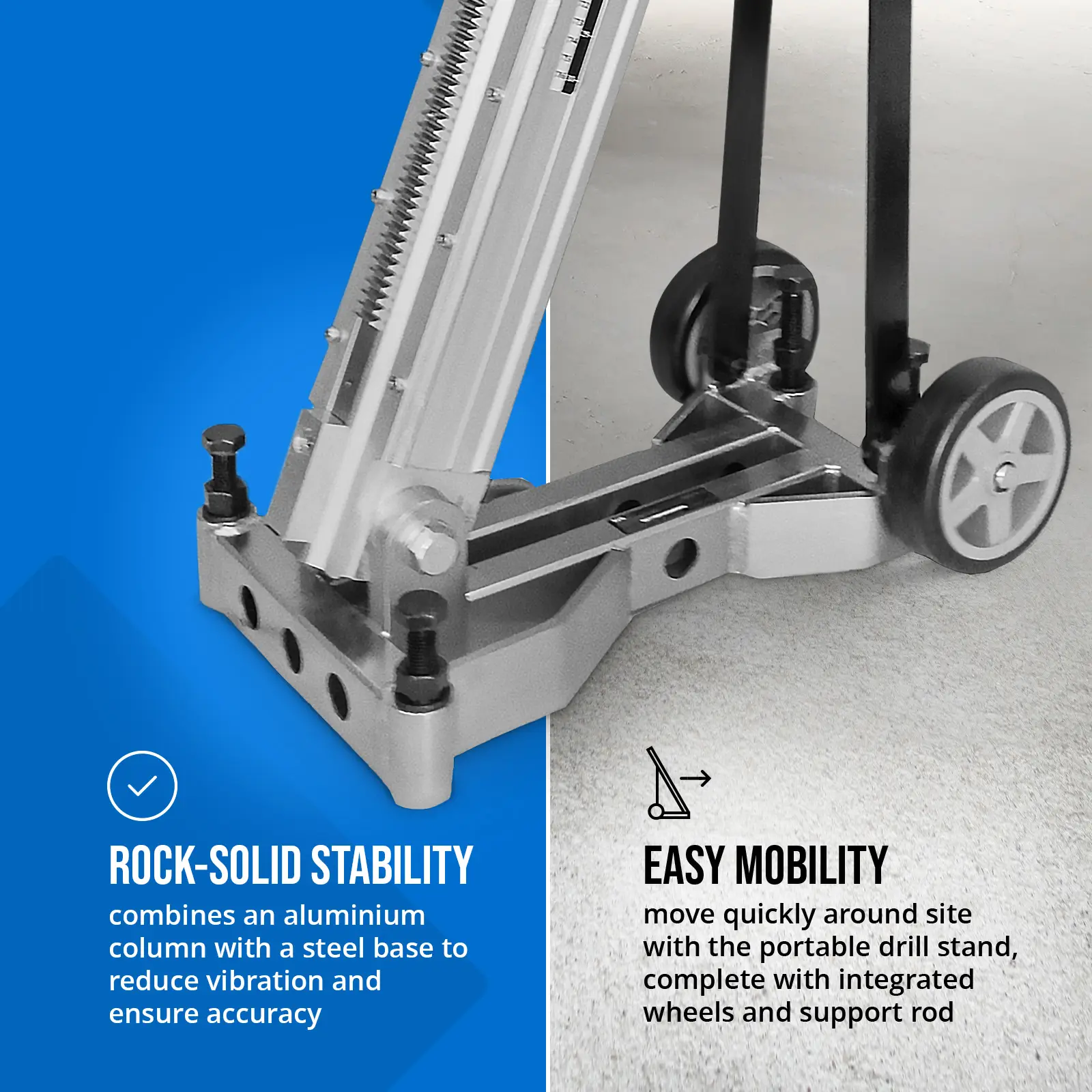 Kernbohrständer - Bohrdurchmesser bis 250 mm (Farbe: Schwarz)