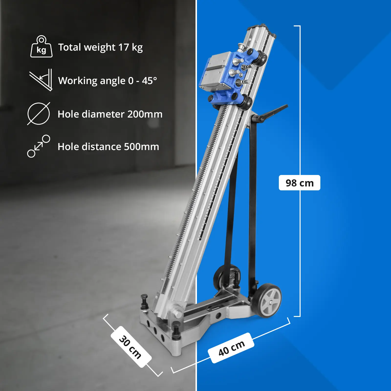 Kernbohrständer - Bohrdurchmesser bis 250 mm (Durchmesser Bohrung [mm]: 250)