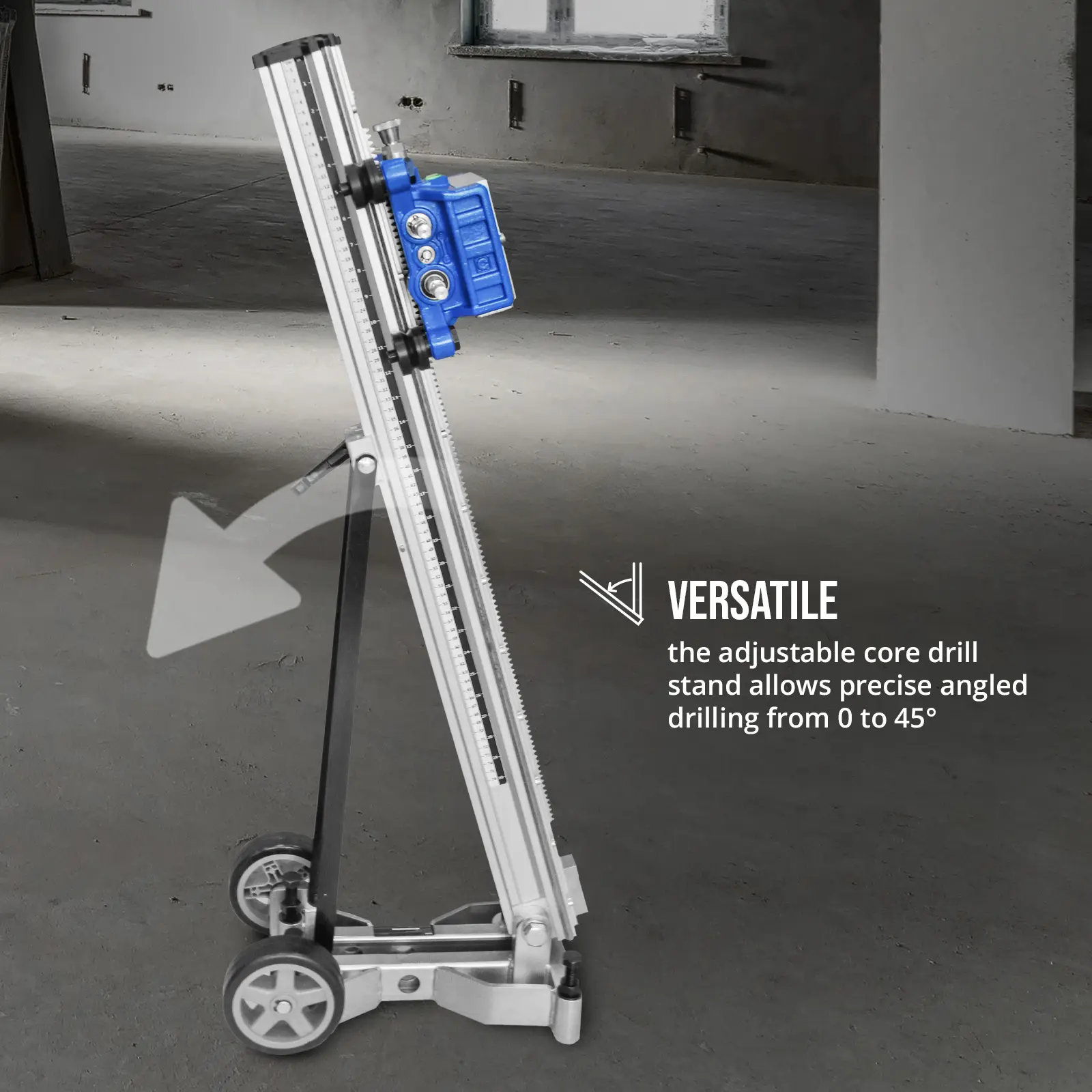 Gręžimo stovas – gręžimo skersmuo iki 480 mm (Product Material: Aliuminio lydinys)