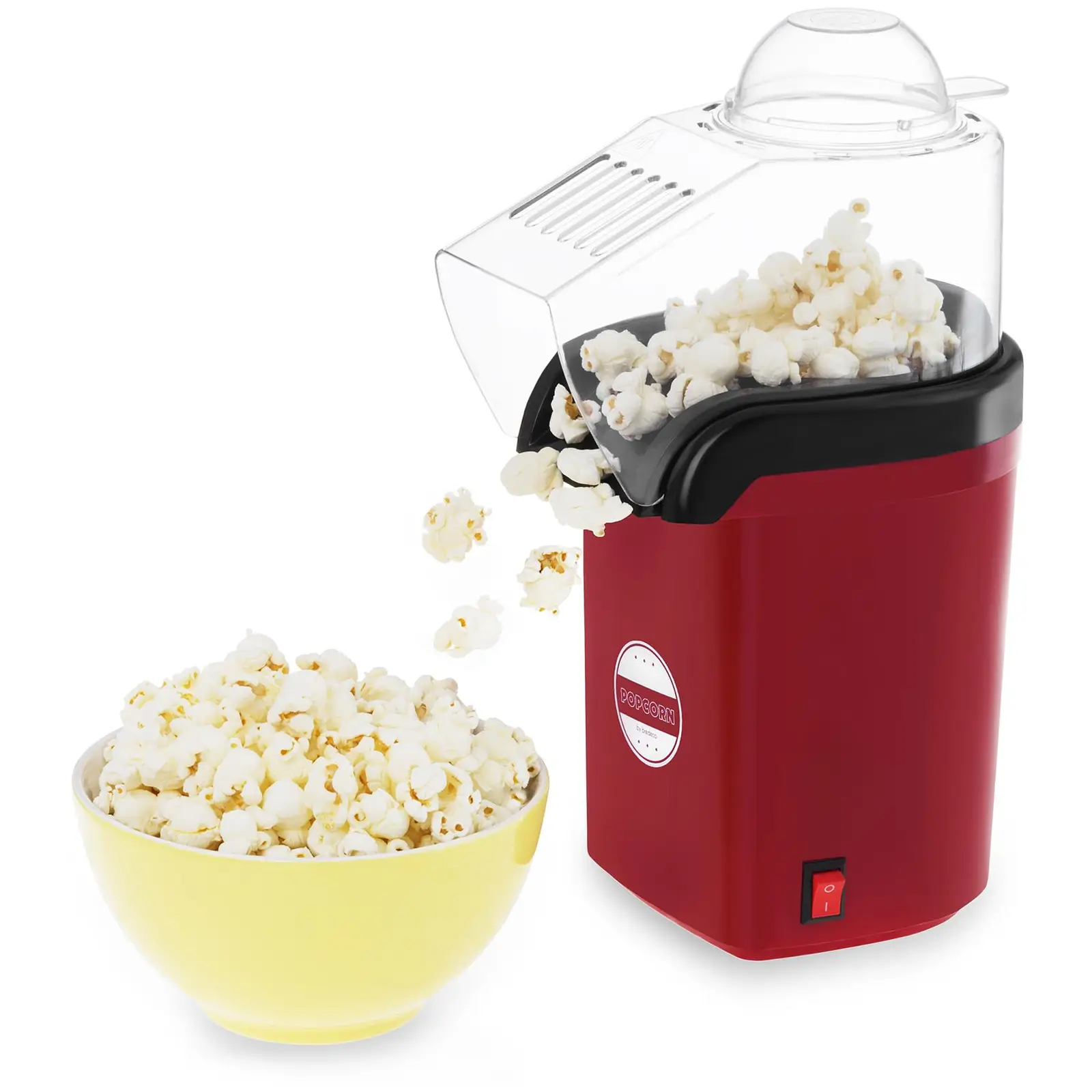 Horkovzdušný stroj na popcorn červený - Stroje na popcorn bredeco