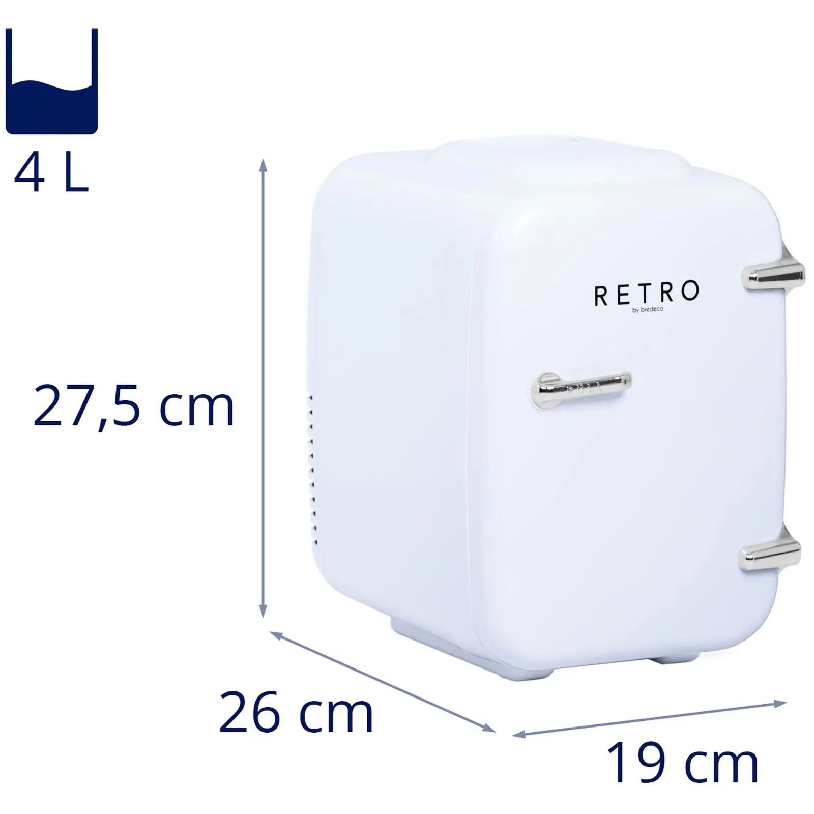 Mini frigorífico - para carros - 4 l - branco - termóstato