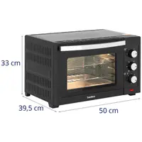 Mini-oven - 1600 W - 30ste l - Timer - 5 instellingen
