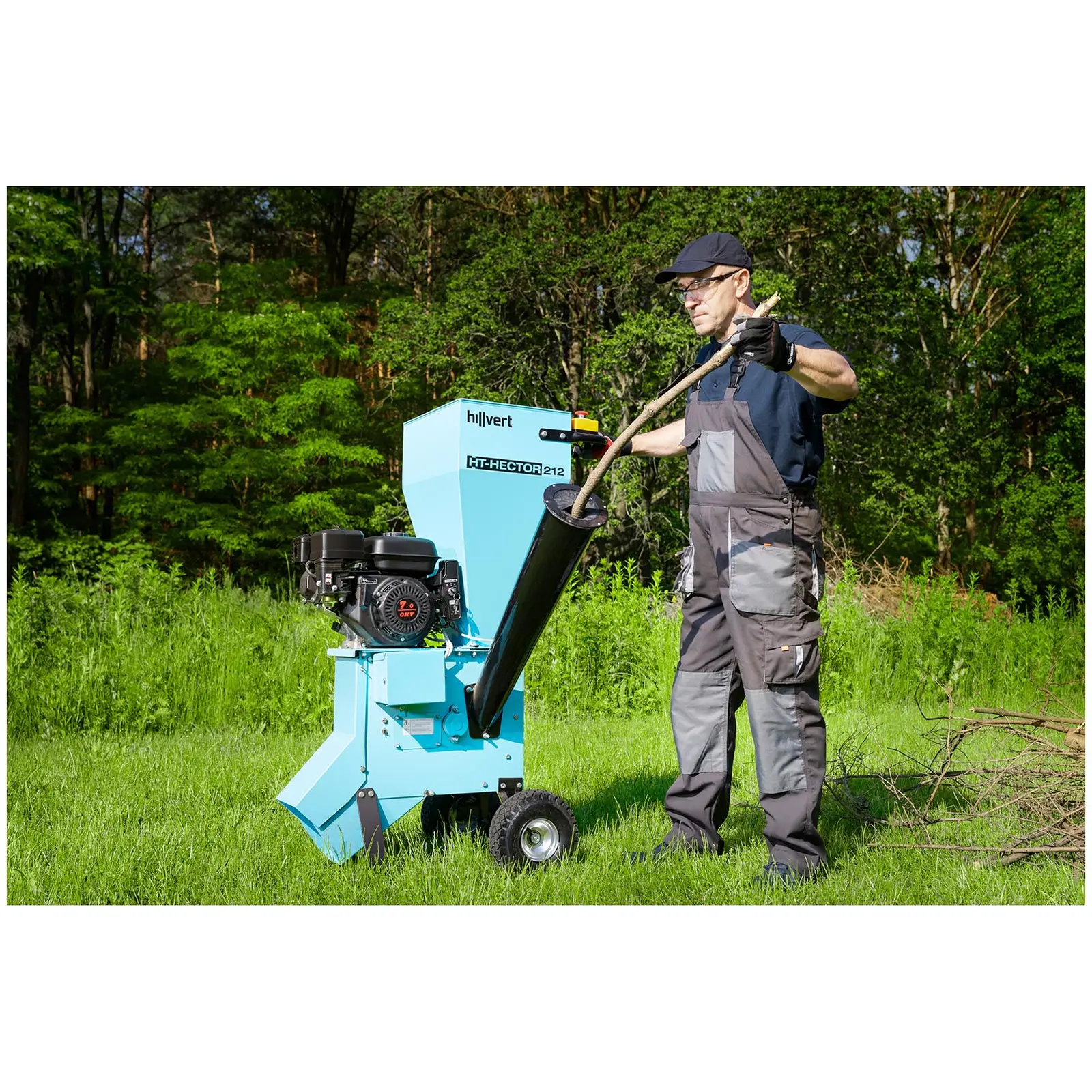 B-zboží Benzínový drtič větví - 7 KS - 70 mm (Objem olejové nádrže: 0.6 l)