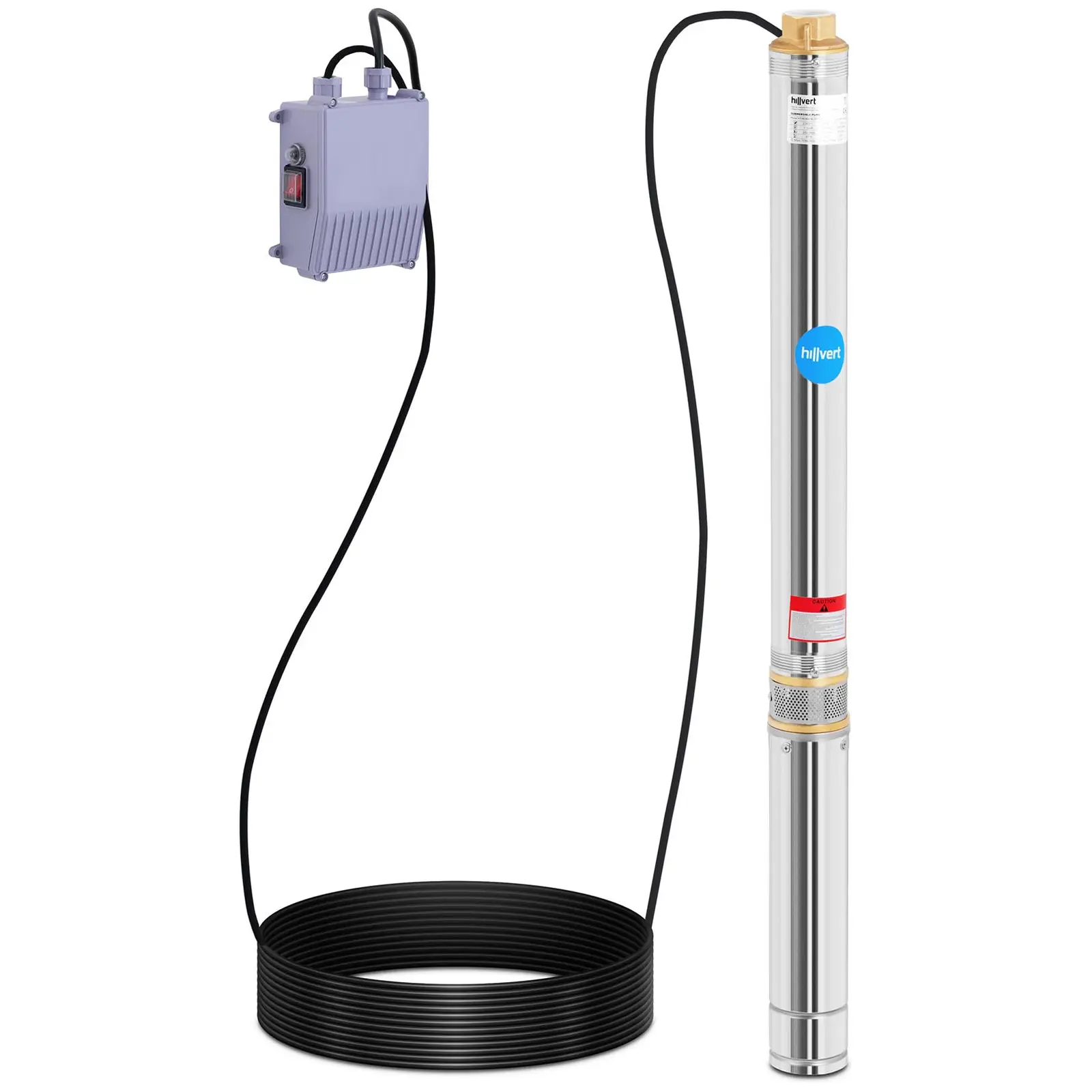 B-termék Kútszivattyú - 85 mm / 3,35'' - 4800 l/h - 1100 W - 20 m kábel / 54 m fej - Rozsdamentes acél