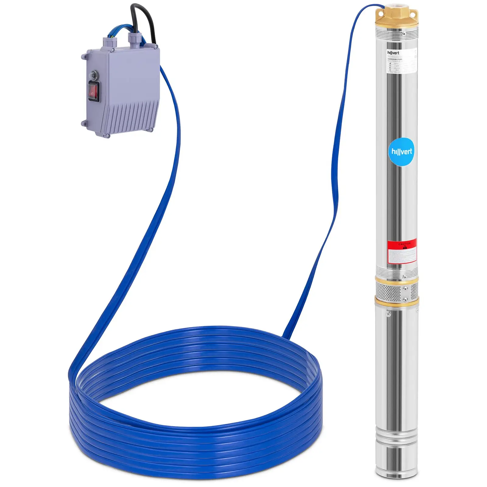Andrahandssortering Djupvattenpump - 95 mm / 3,75'' - 6000 l/h - 1100 W - 20 m kabel / 102 m uppfordringshöjd - Rostfritt stål