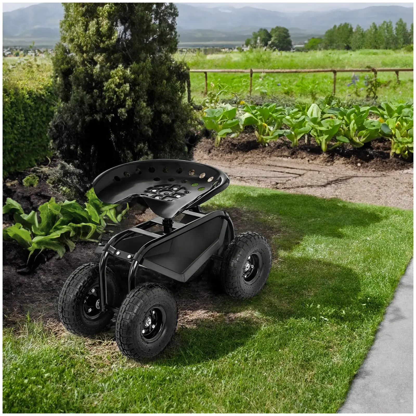 Asiento de jardín con ruedas - 150 kg