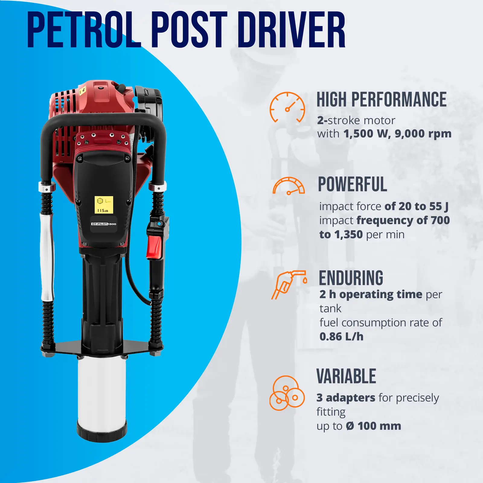 Enfonce-pieux thermique - 1 500 W