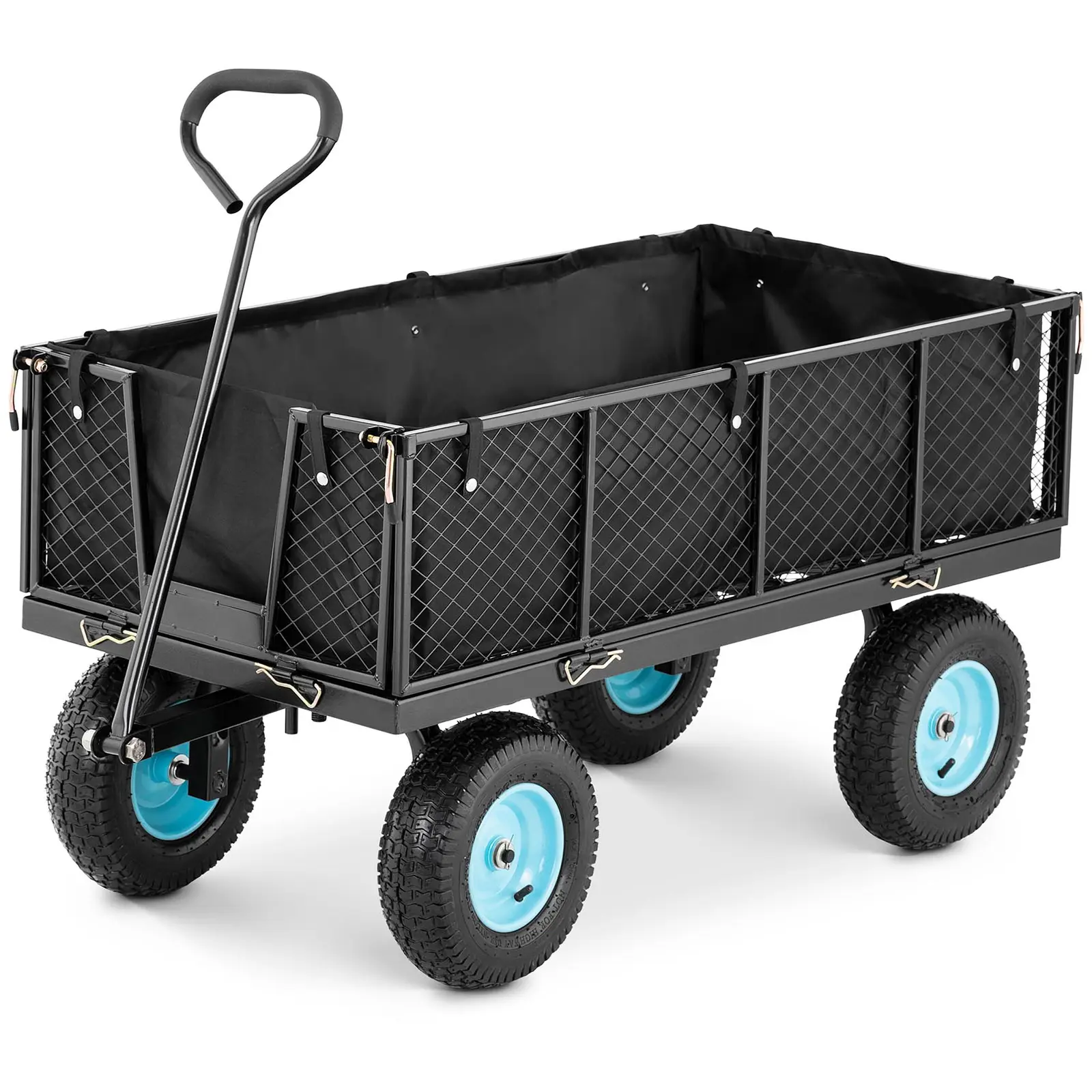 Carrello pieghevole da giardinaggio - 4 ruote - 550 kg