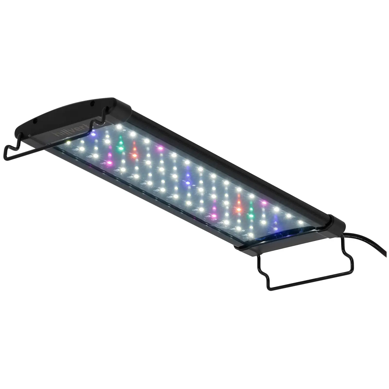 hillvert led acquario - 45 led - 12 w - 36 cm, nero