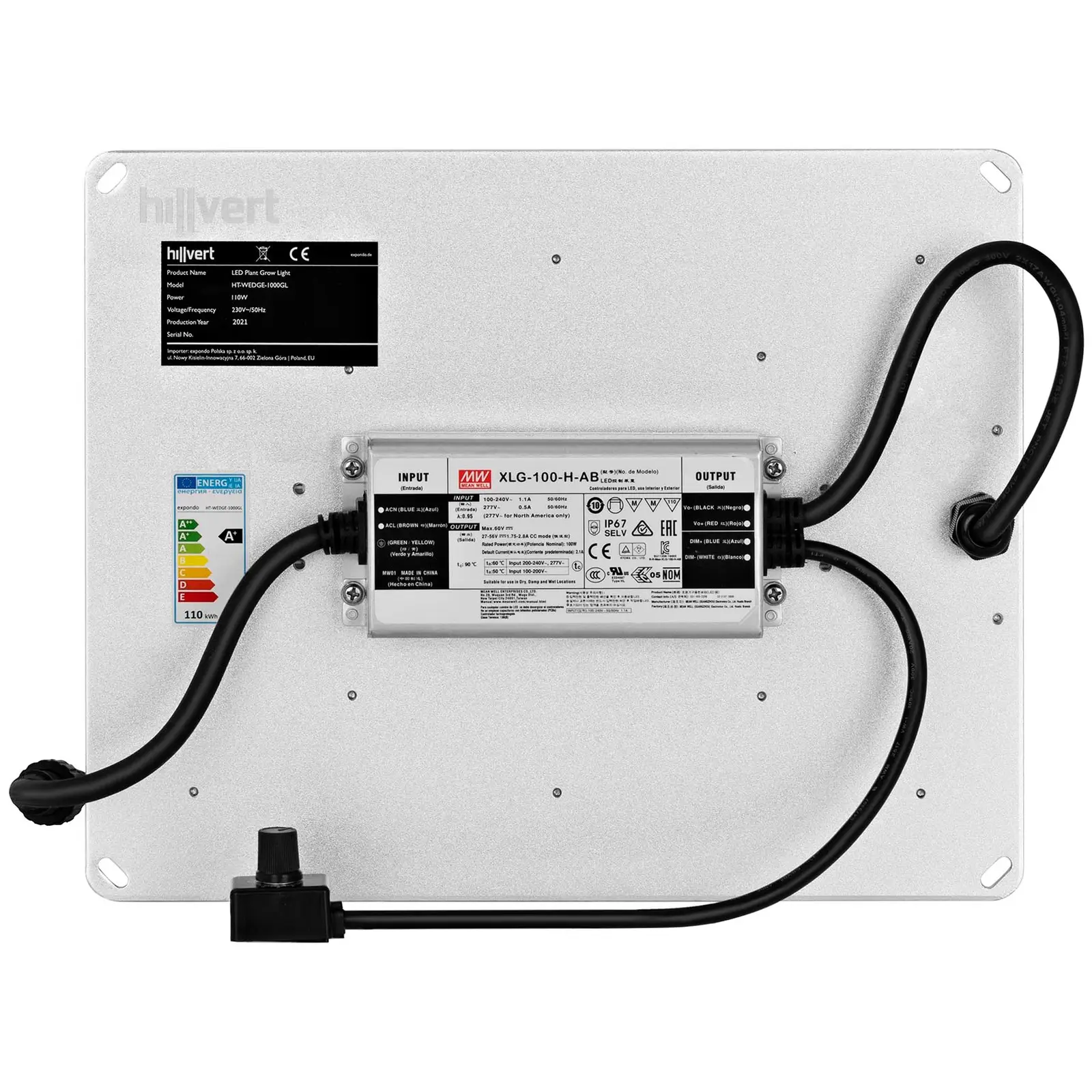 LED osvětlení pro pěstování rostlin - Plné spektrum - 110 W - 234 LED - 10 000 lm (Úhel LED: 120 °)
