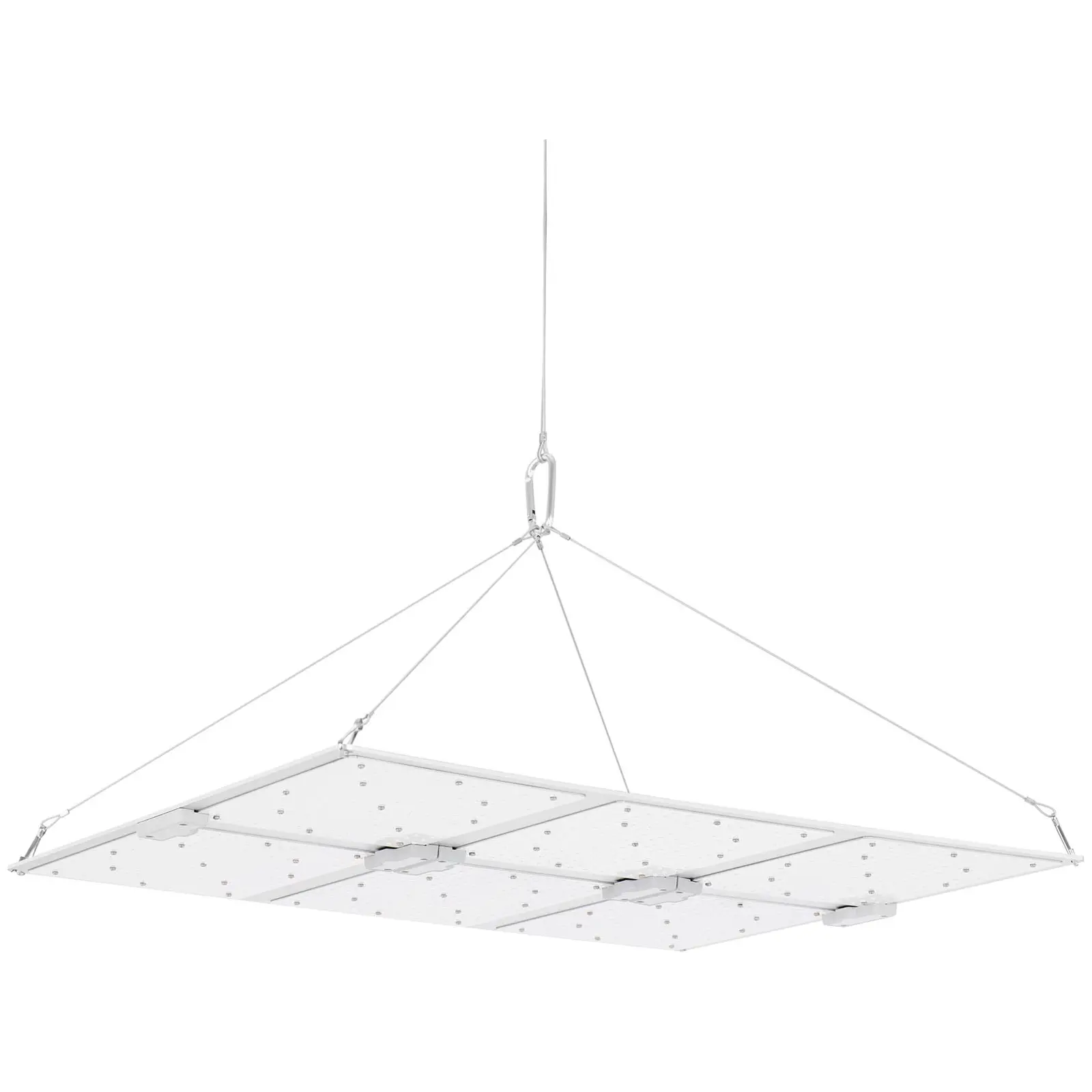 LED osvětlení pro pěstování rostlin - Plné spektrum - 600 W - 1 404 LED - 60 000 lm (Barva: Stříbrná)