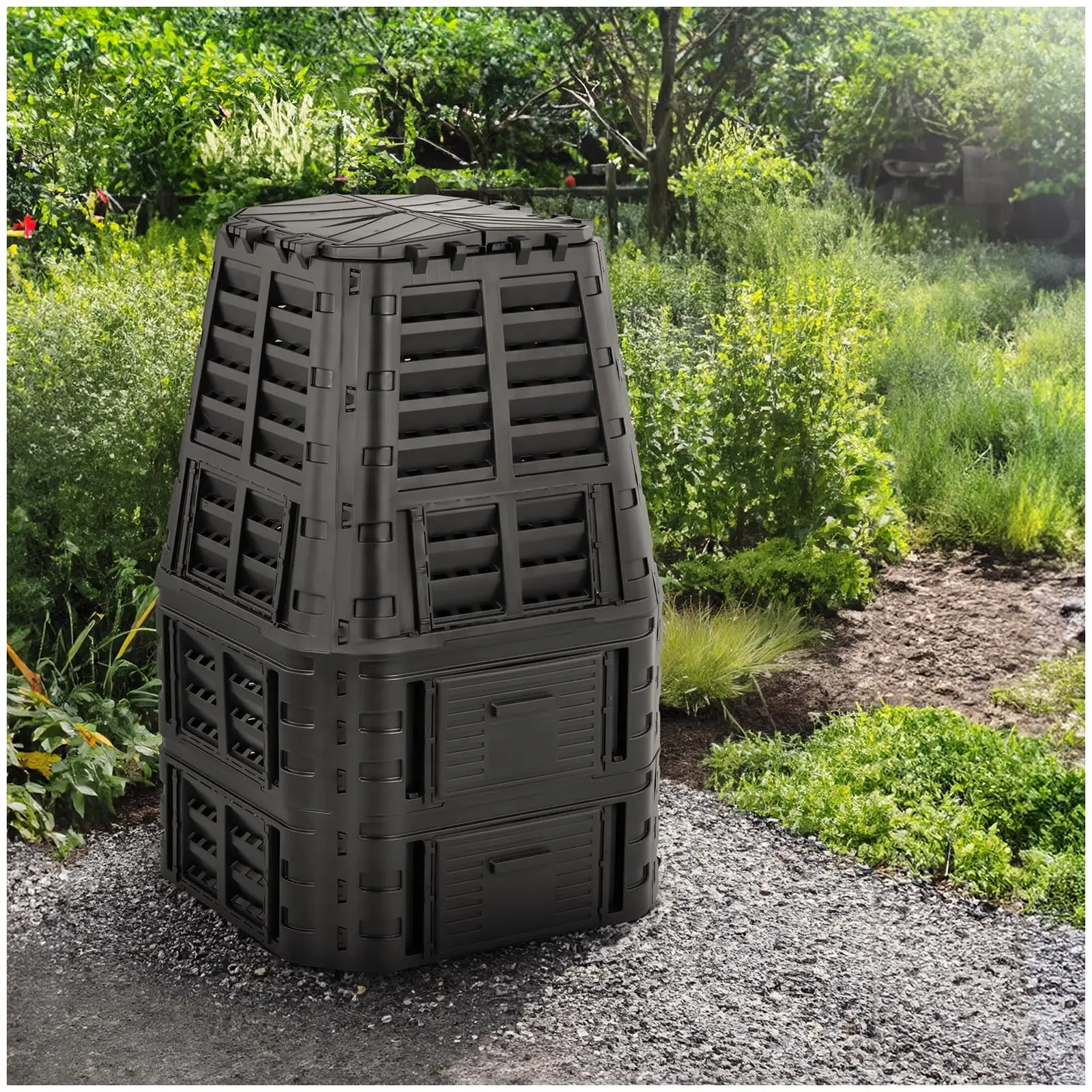 Composteur de jardin - 1 000 l (Porte coulissante: Oui)