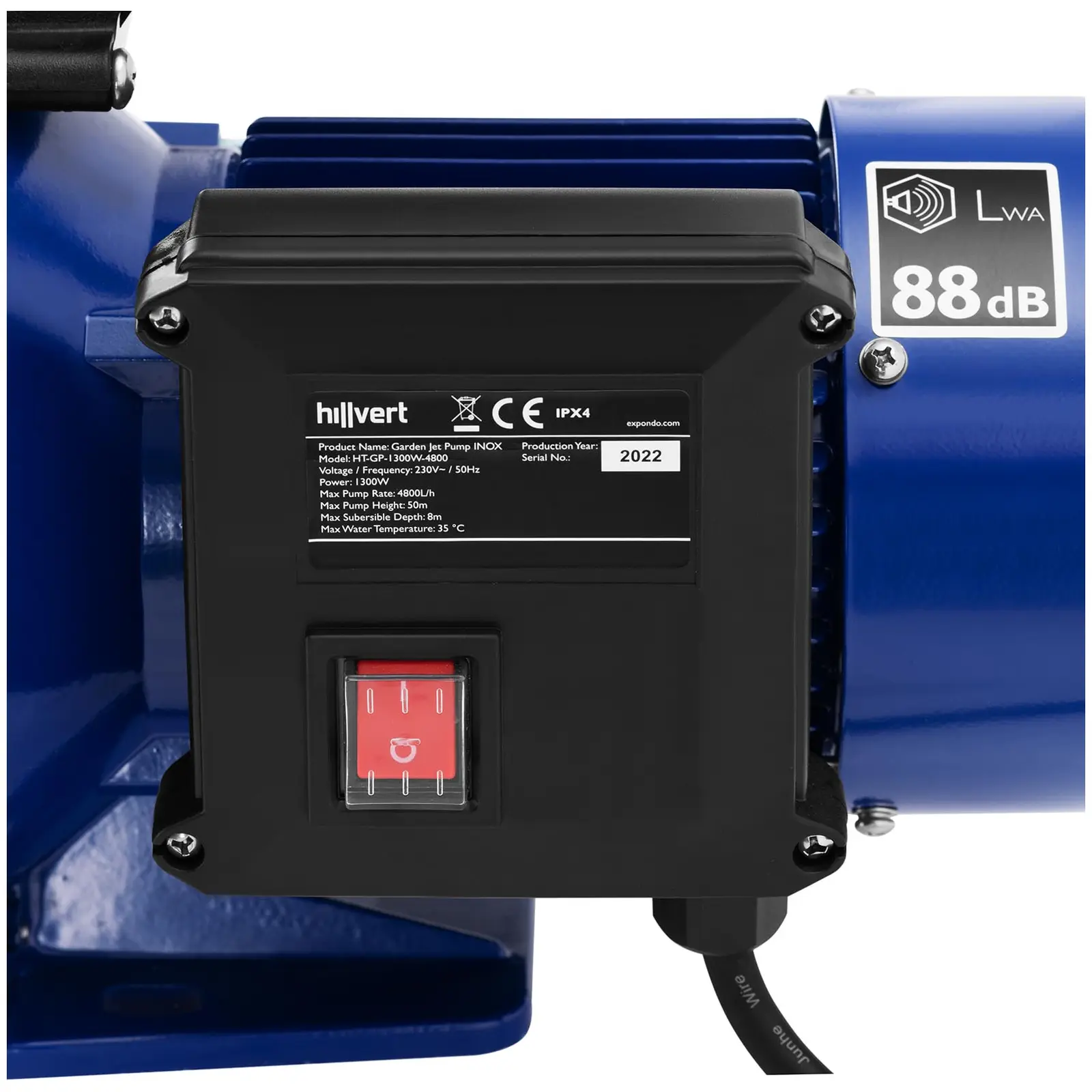 Zahradní čerpadlo - 1 300 W - 5 m³/h - hlava čerpadla: ušlechtilá ocel (Maximální tlak: 4.75 Bar)