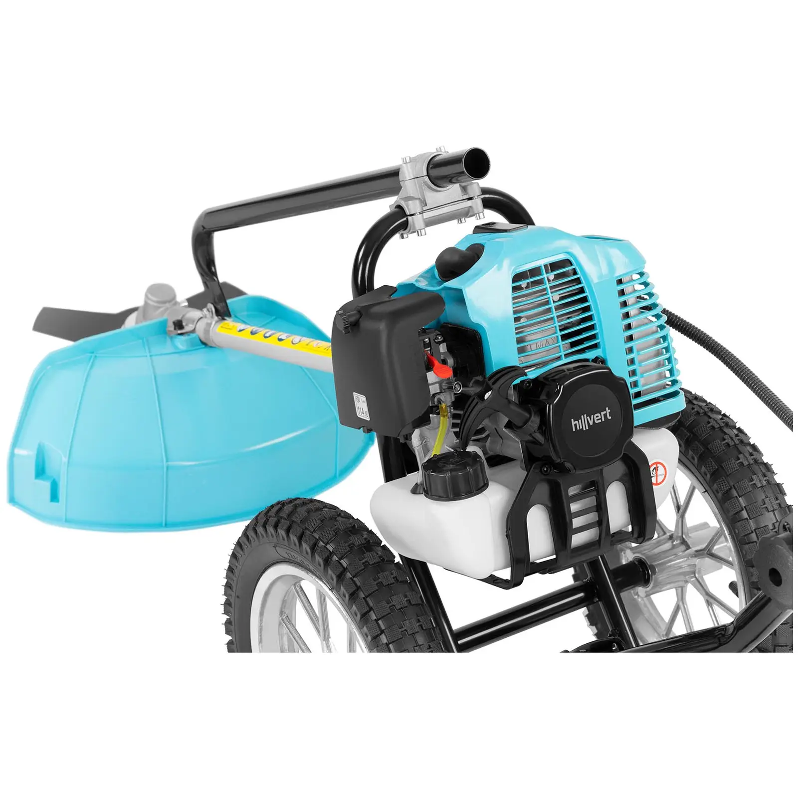 B-zboží Motorová kosa benzínová + strunová sekačka - pro tlačení (Objem: 51.7 cm³)